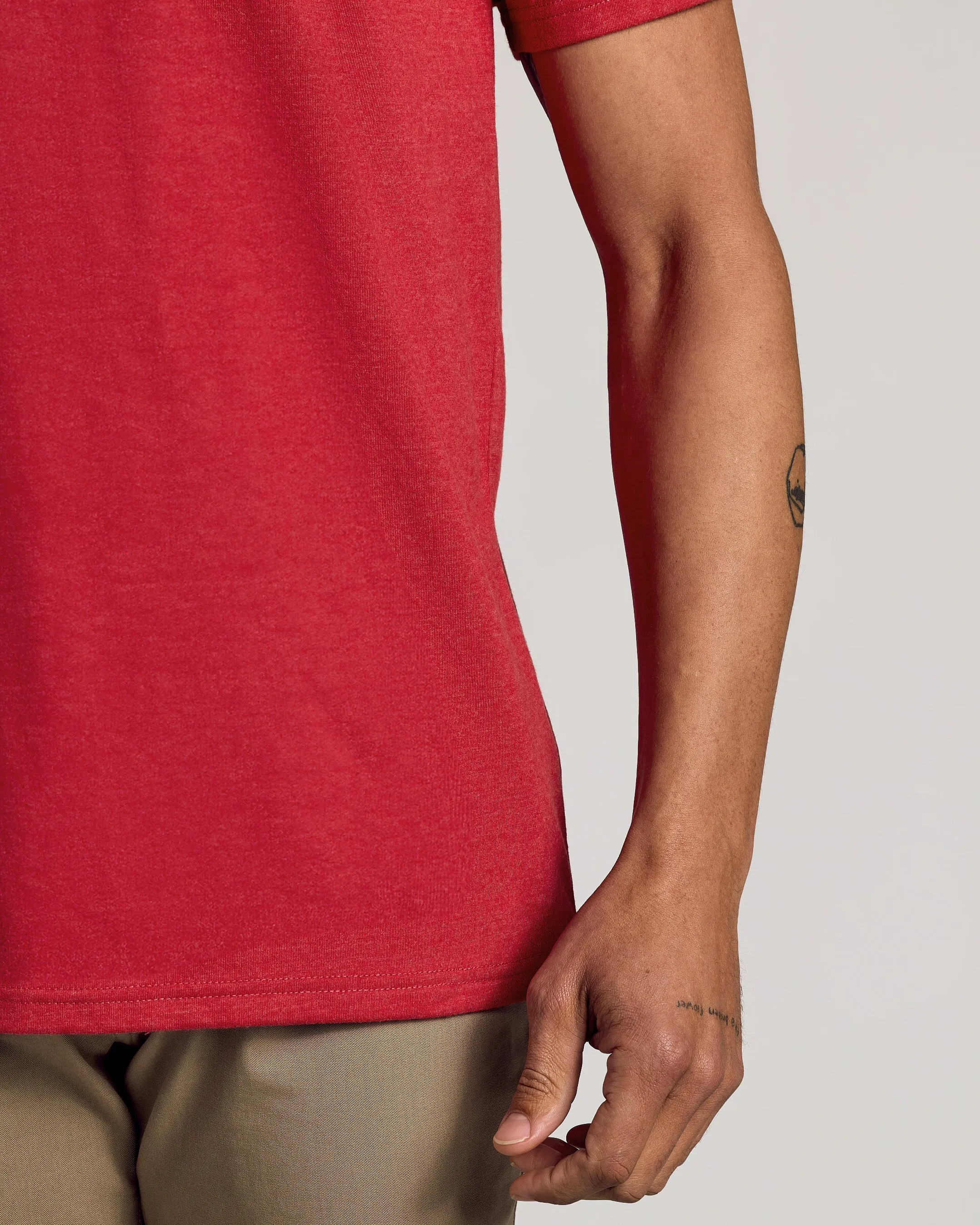 Dark Heather Lava V-Neck Tee