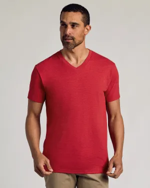 Dark Heather Lava V-Neck Tee