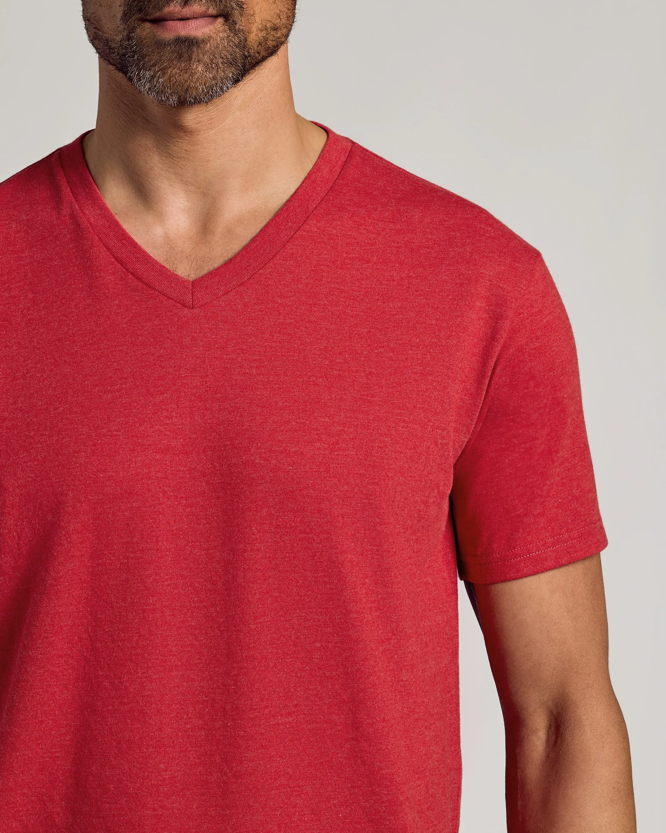 Dark Heather Lava V-Neck Tee