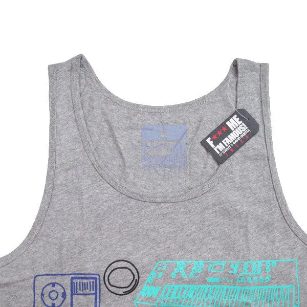 David Guetta F Me I'm Famous Ibiza Neon Men's Vest