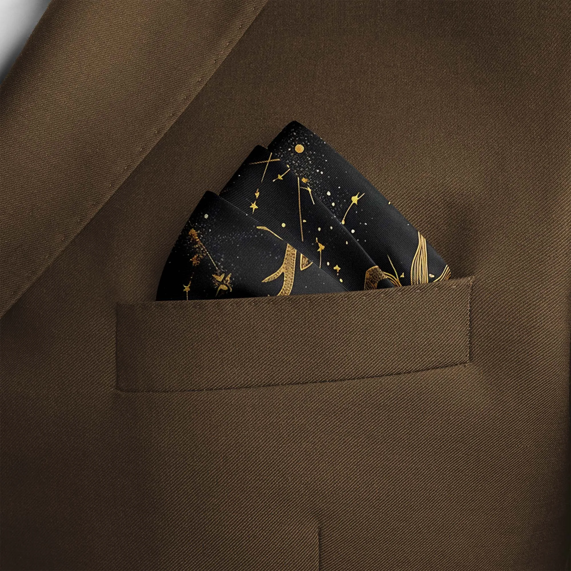 DEER SUN SILK POCKET SQUARE
