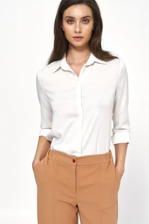 Delicate Collar Fitted Blouse