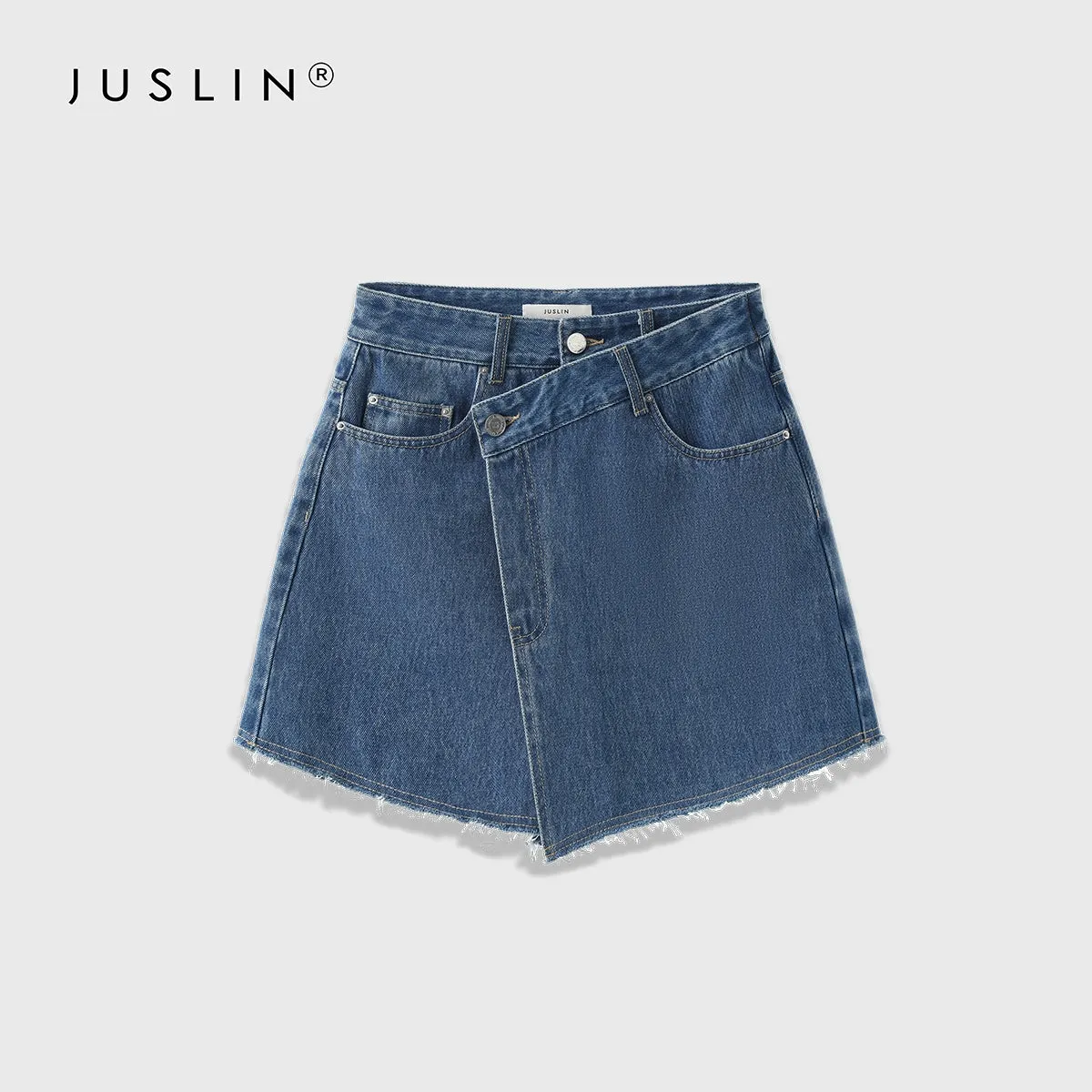 Denim Vest and Skirt Set