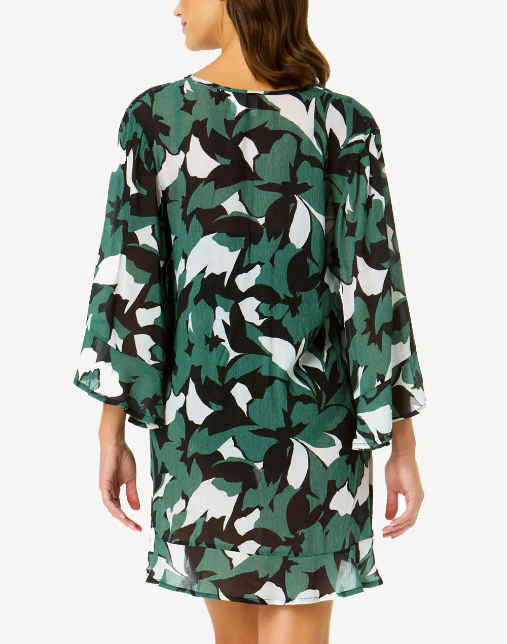 Desert Bloom V Neck Tunic Cover Up