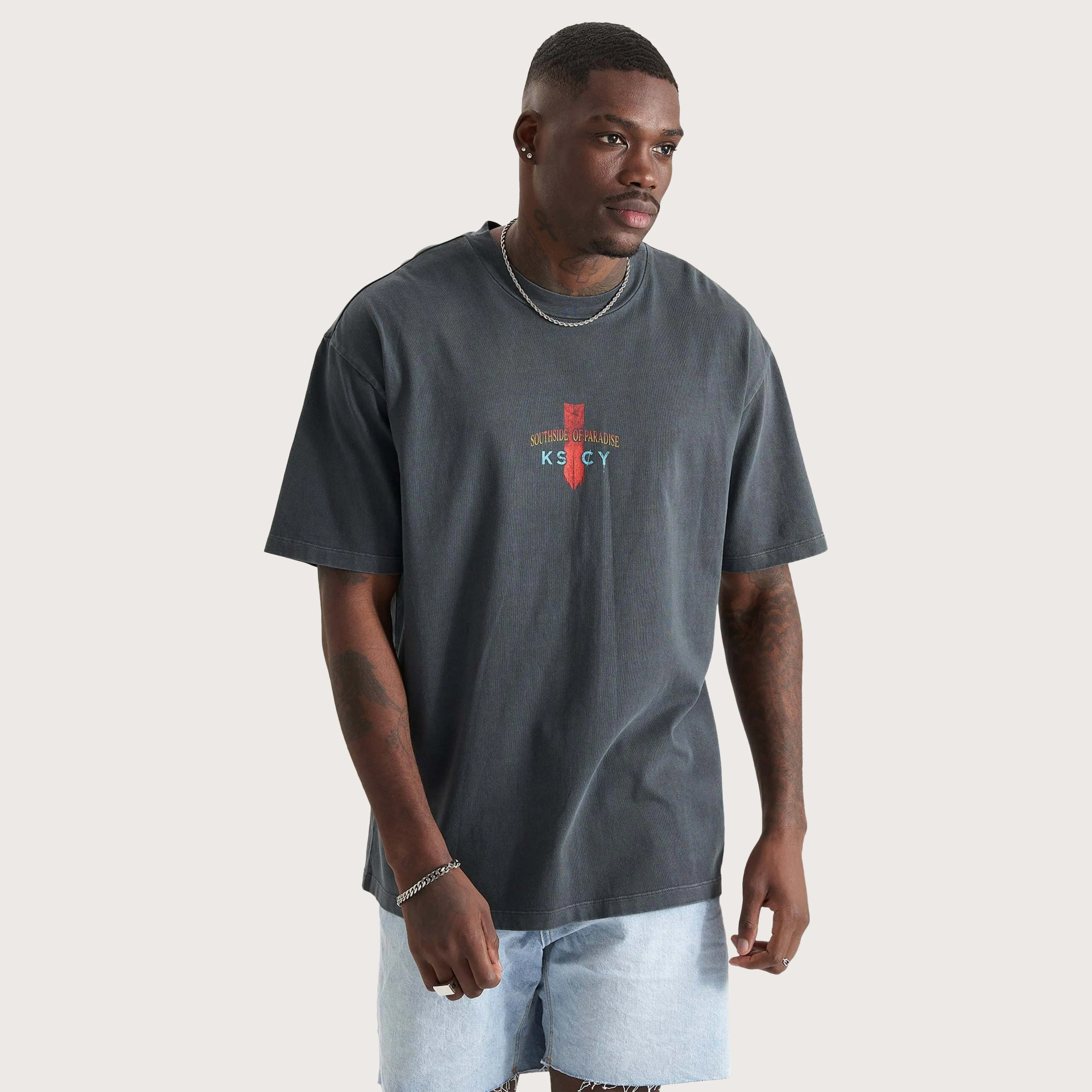 Destroyer Box Fit T-Shirt Pigment Asphalt