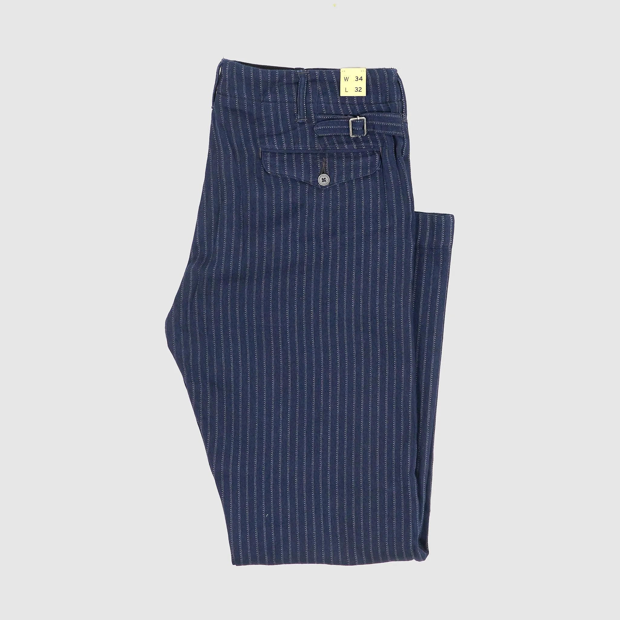 Double RL Engineered Fit Indigo Striped Trousers