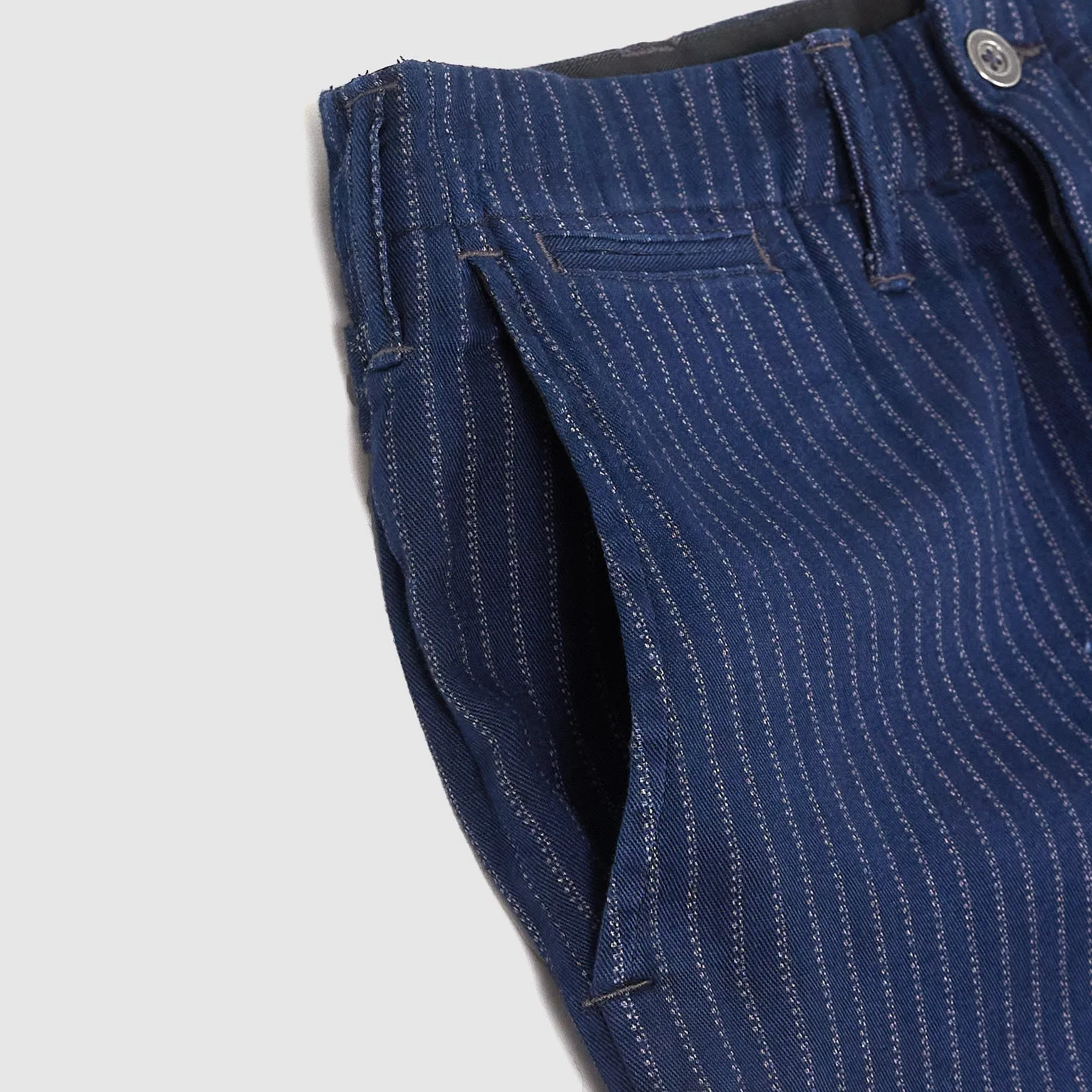 Double RL Engineered Fit Indigo Striped Trousers