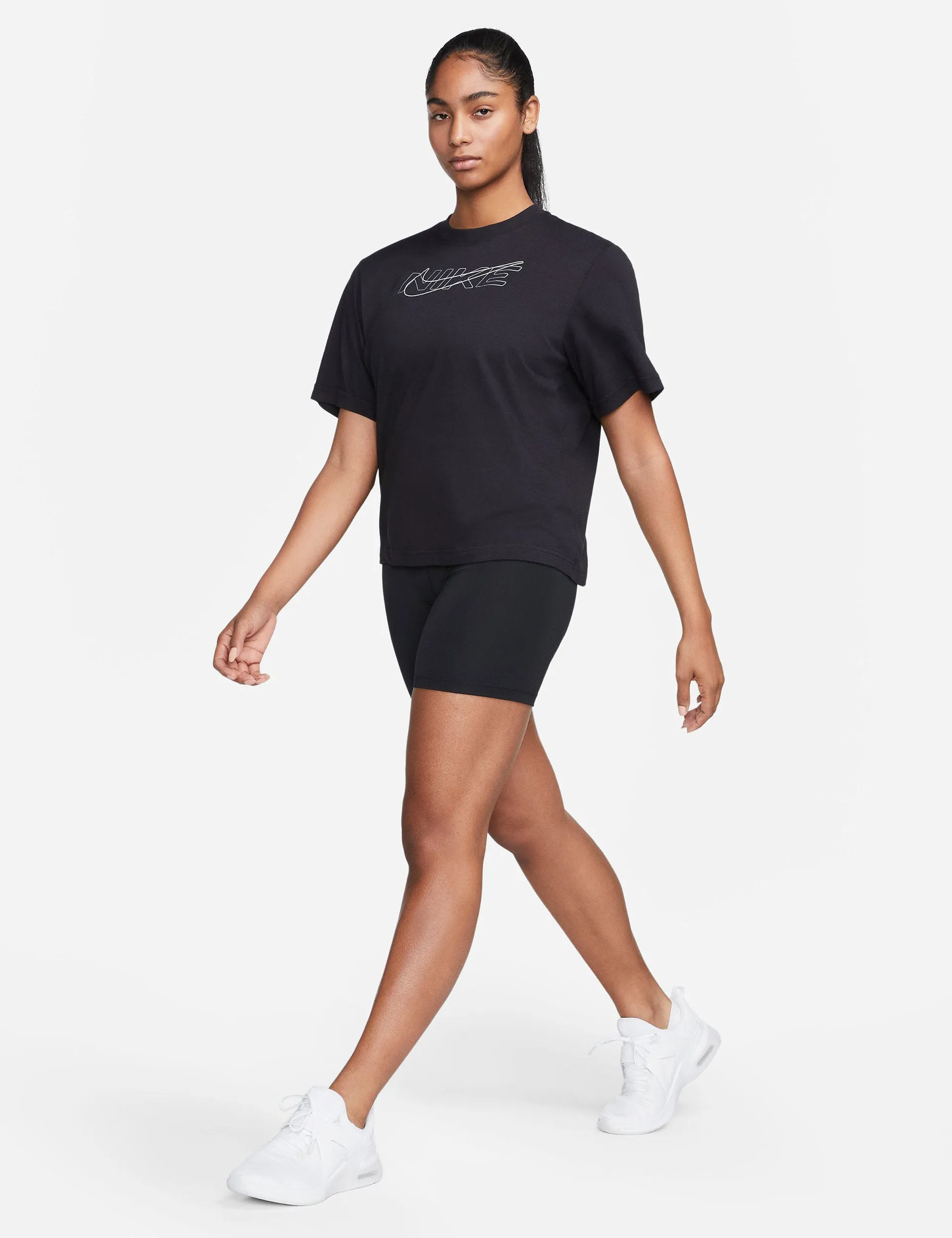 Dri-FIT One 7" Biker Shorts - Black/White