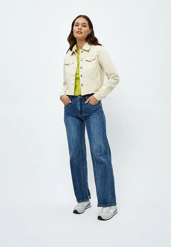 DSLola Cropped Denim Jakke - Gardenia