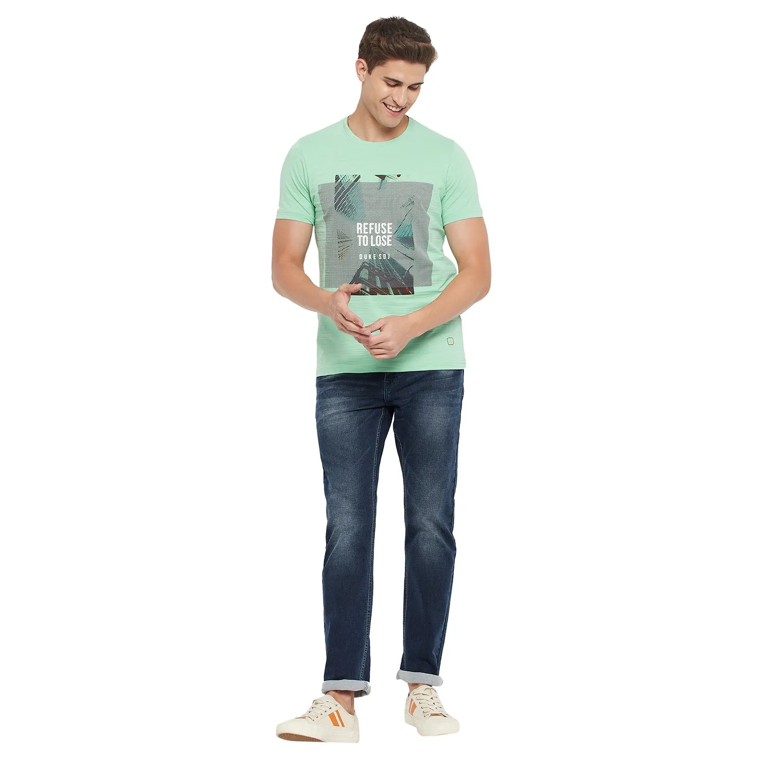 Duke Stardust Men Half Sleeve Cotton T-shirt (LF5214)