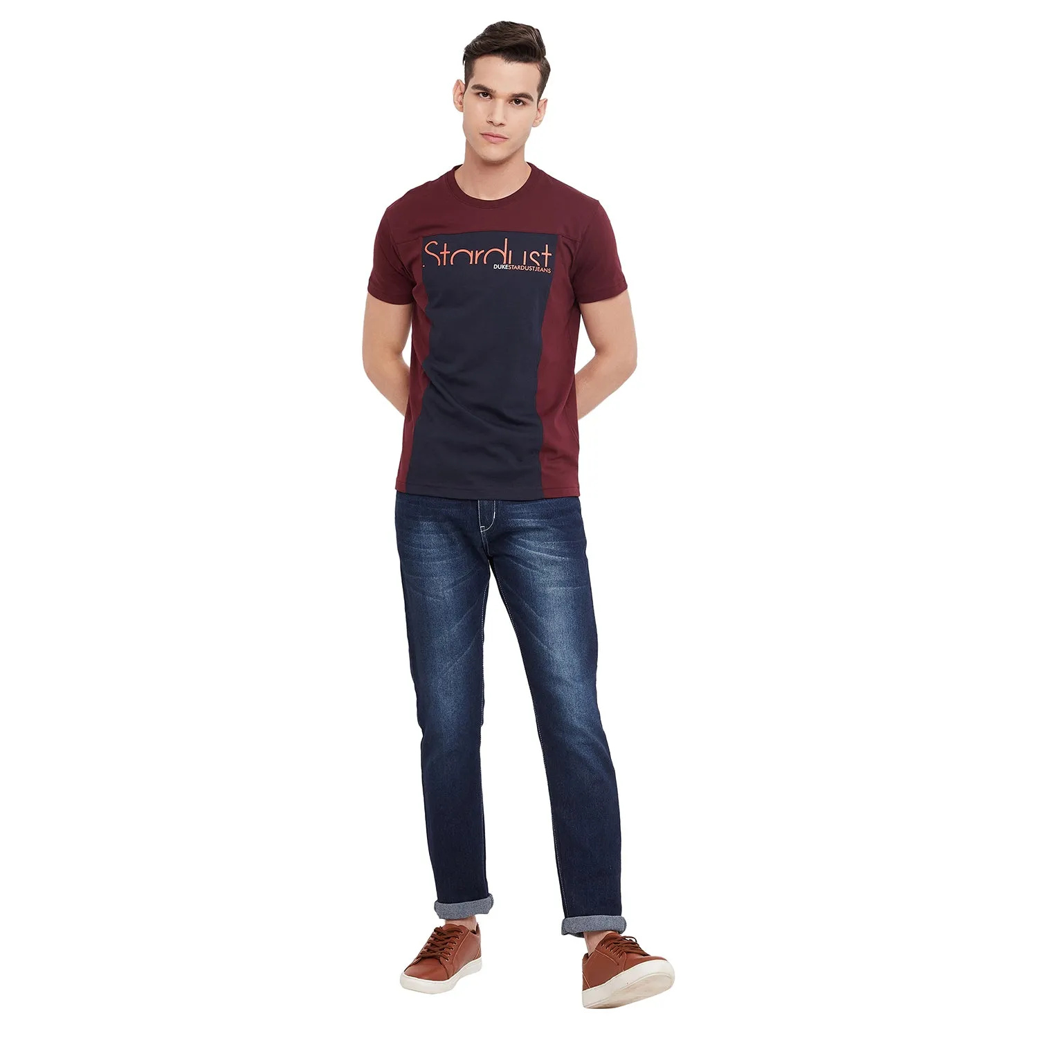 Duke Stardust Men Half Sleeve Cotton T-shirt (LF5224)