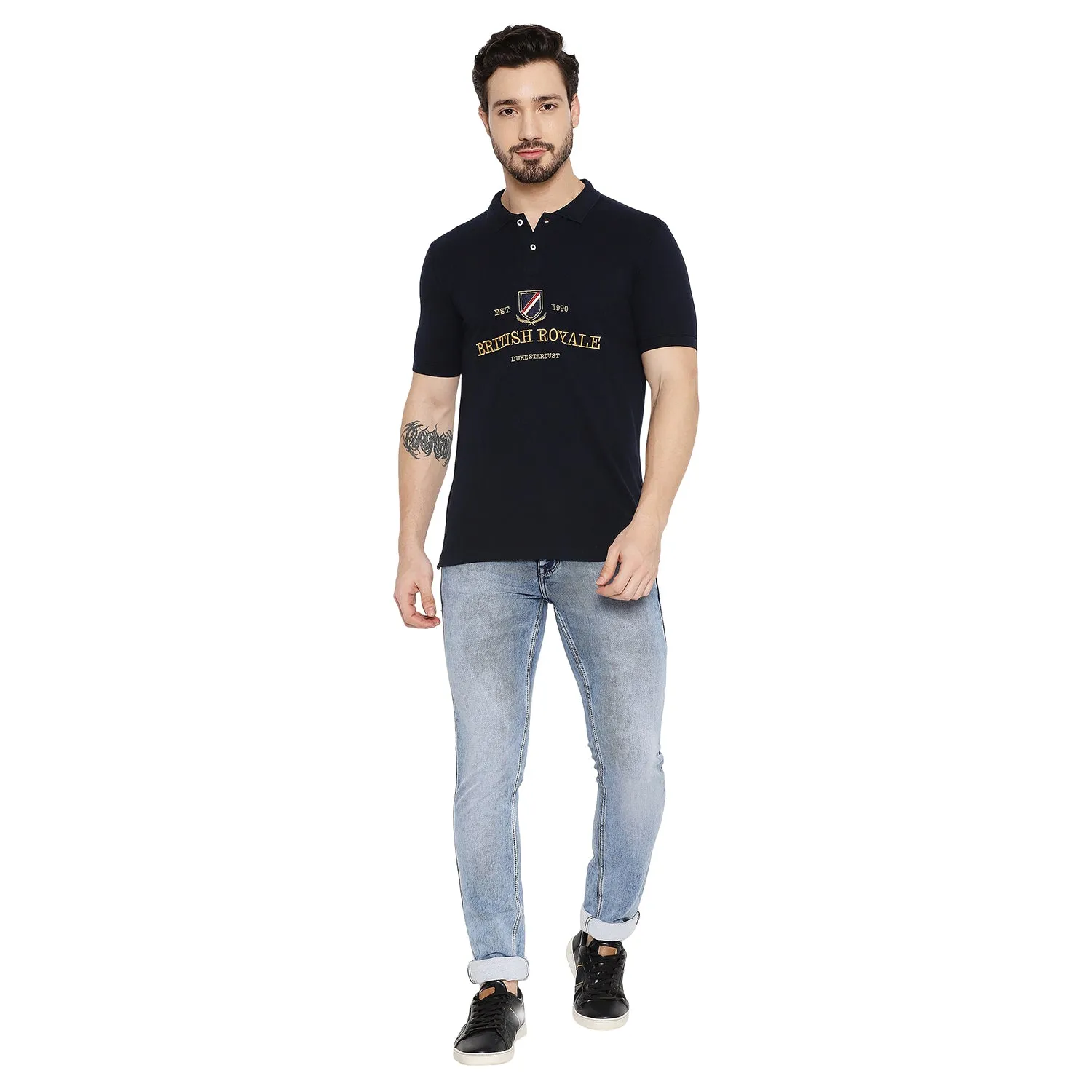 Duke Stardust Men Half Sleeve Cotton T-shirt (LF5442)