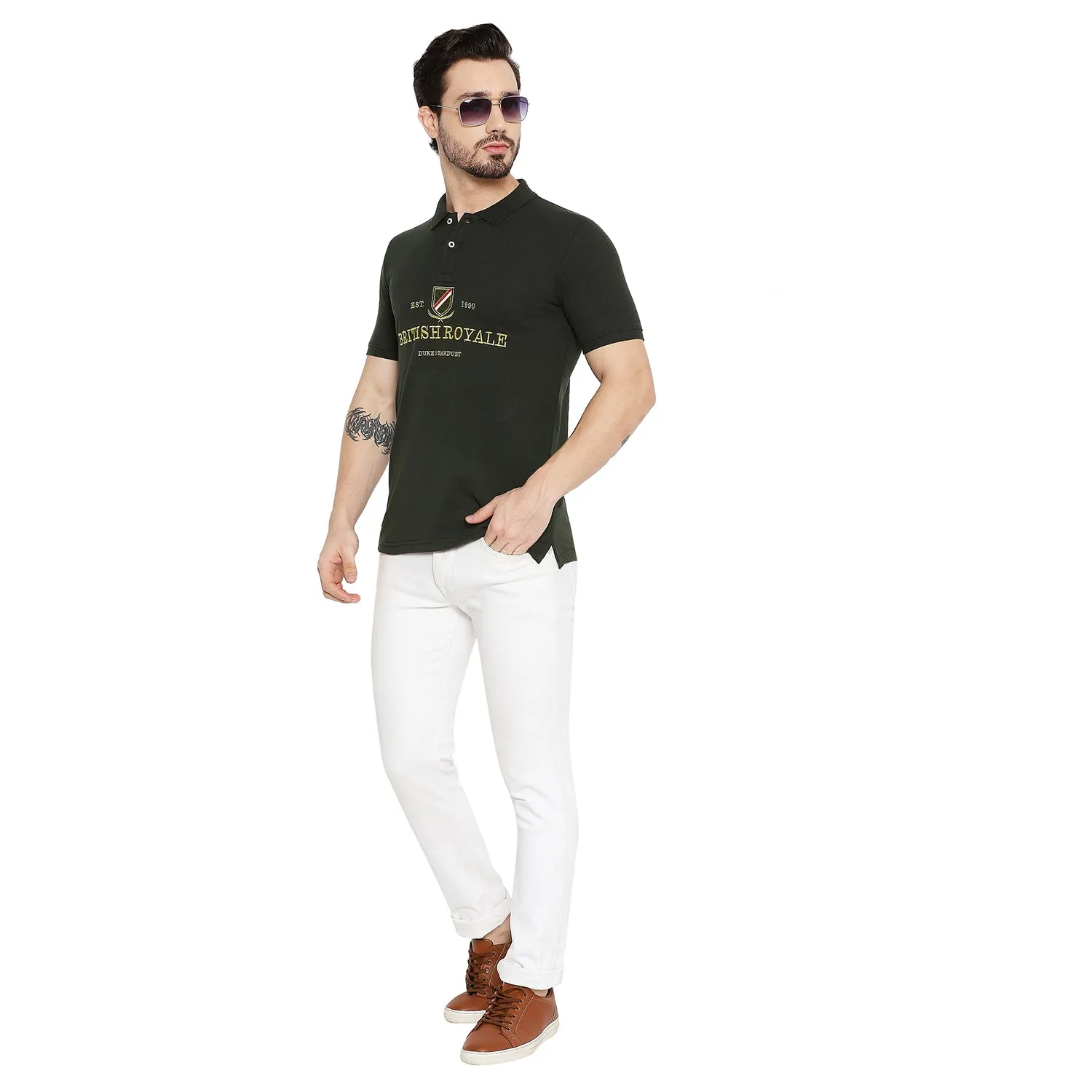 Duke Stardust Men Half Sleeve Cotton T-shirt (LF5442)