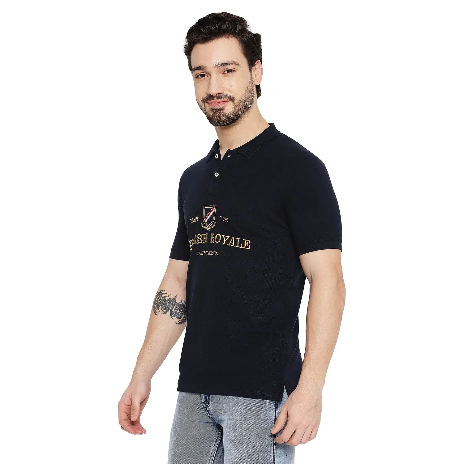 Duke Stardust Men Half Sleeve Cotton T-shirt (LF5442)