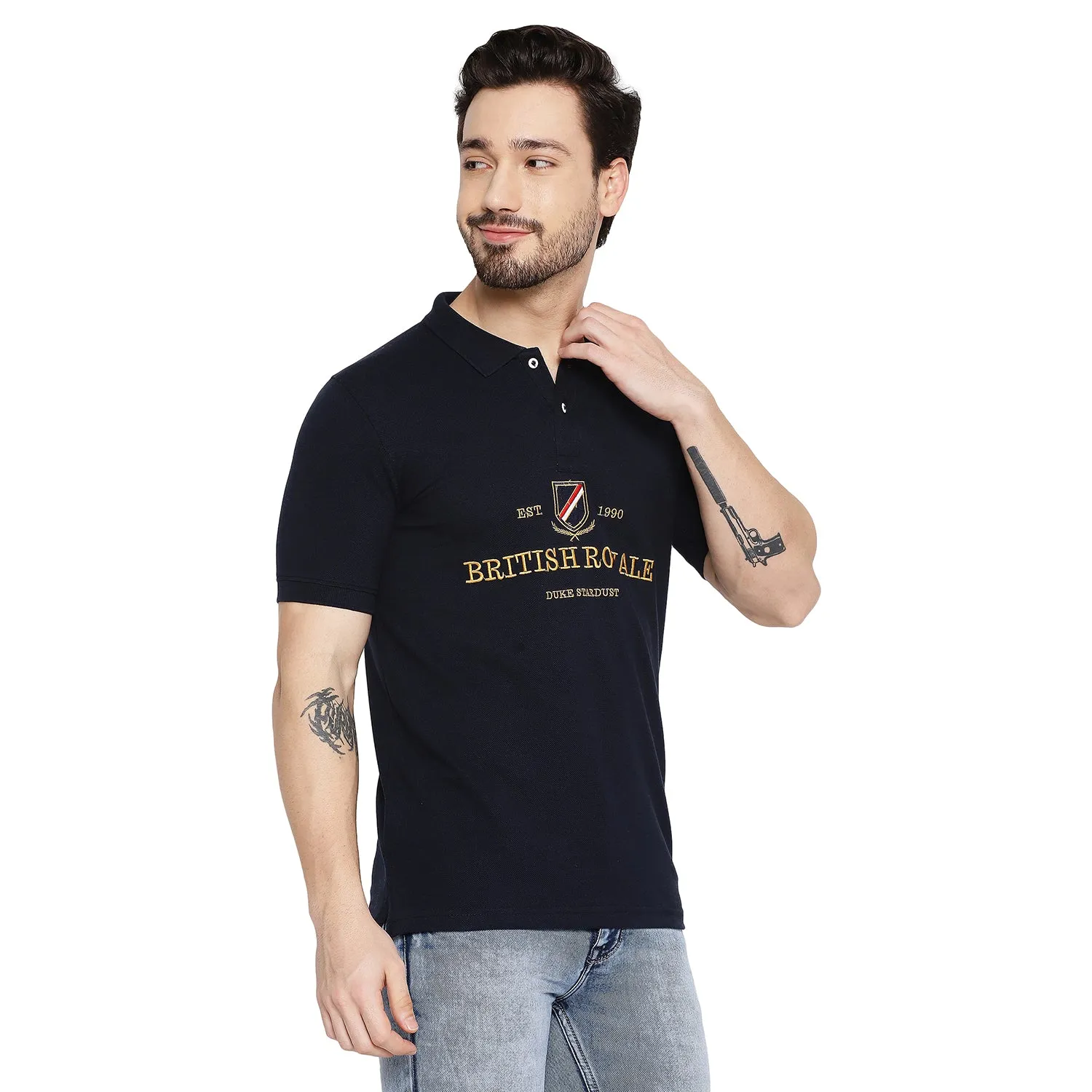 Duke Stardust Men Half Sleeve Cotton T-shirt (LF5442)