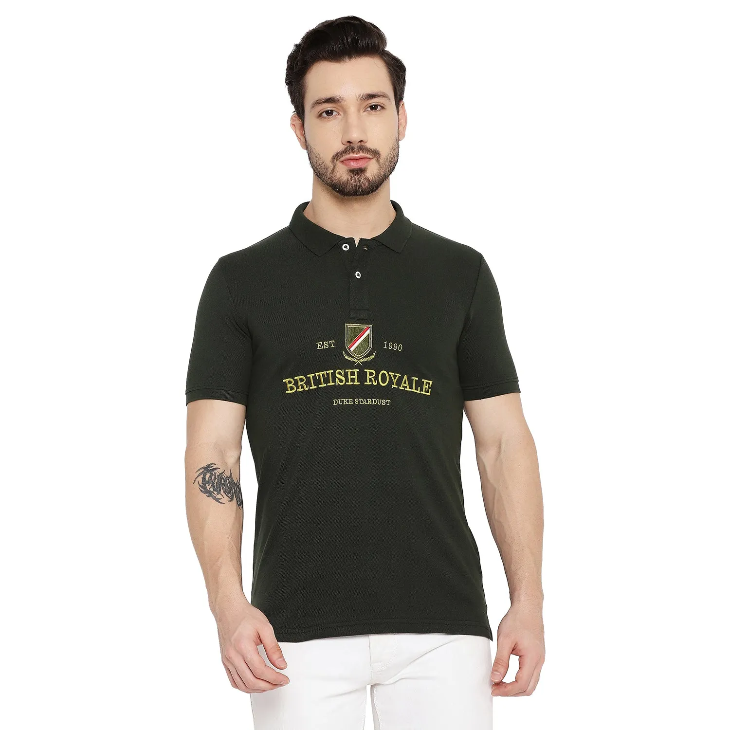 Duke Stardust Men Half Sleeve Cotton T-shirt (LF5442)