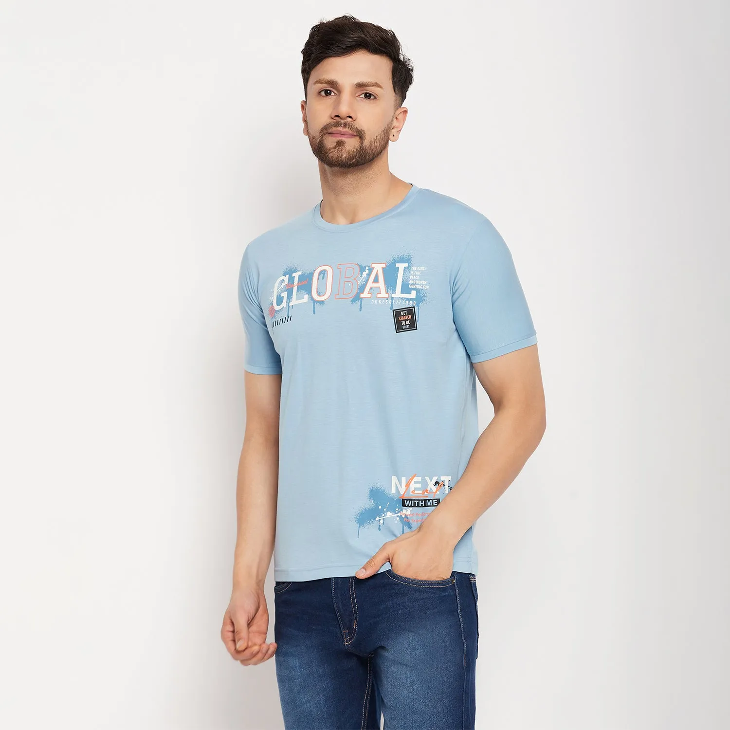 Duke Stardust Men Half Sleeve Cotton T-shirt (LF5766)