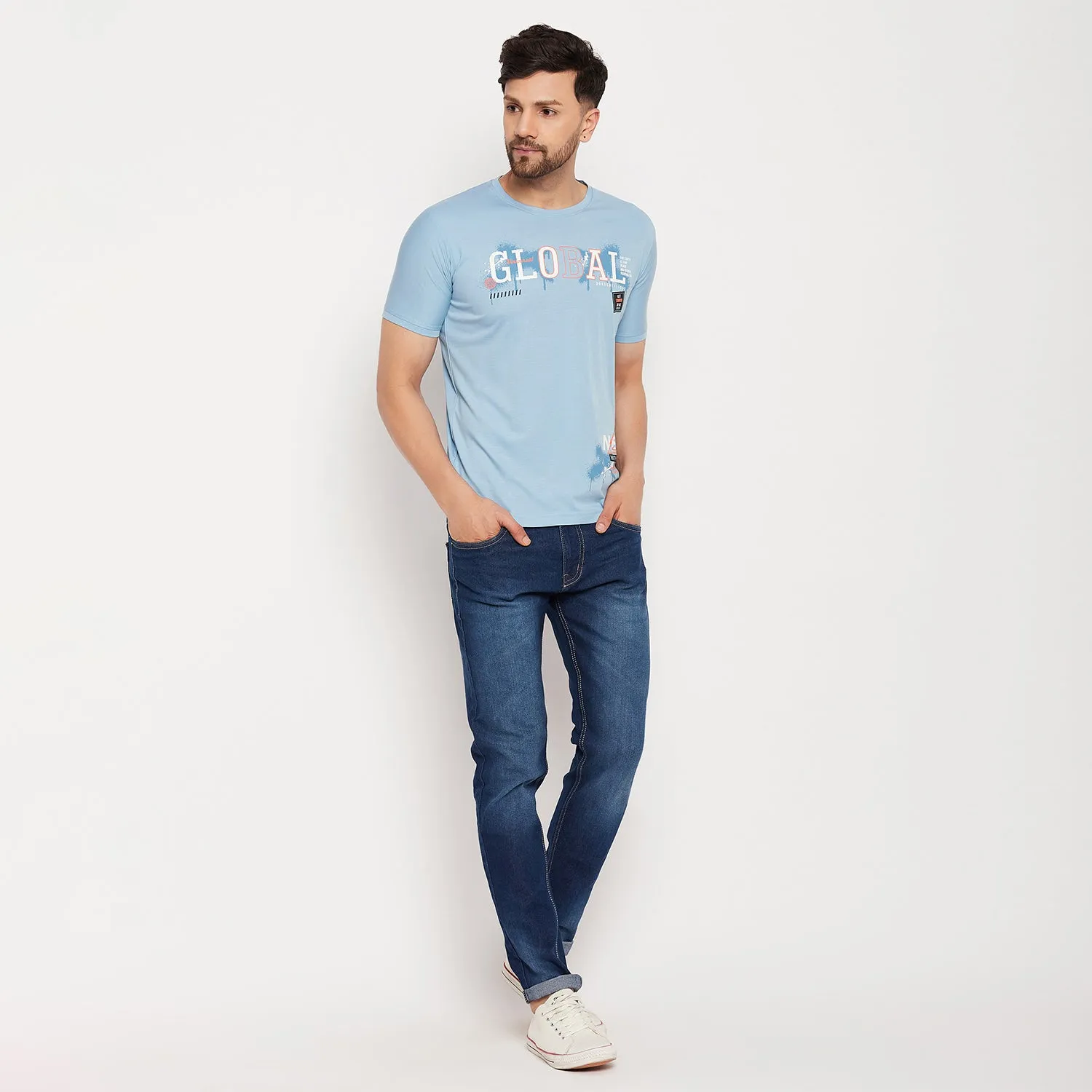 Duke Stardust Men Half Sleeve Cotton T-shirt (LF5766)