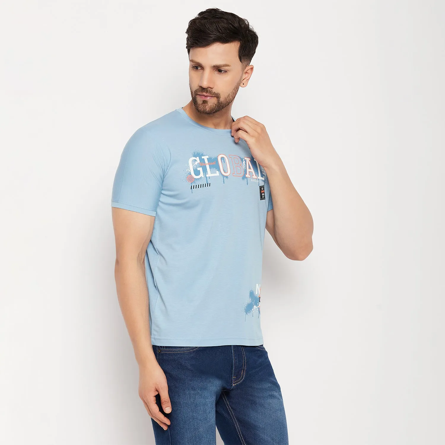 Duke Stardust Men Half Sleeve Cotton T-shirt (LF5766)