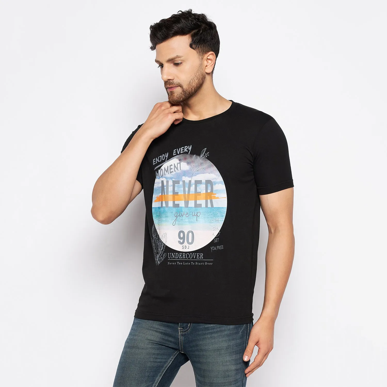 Duke Stardust Men Half Sleeve Cotton T-shirt (LF5808)
