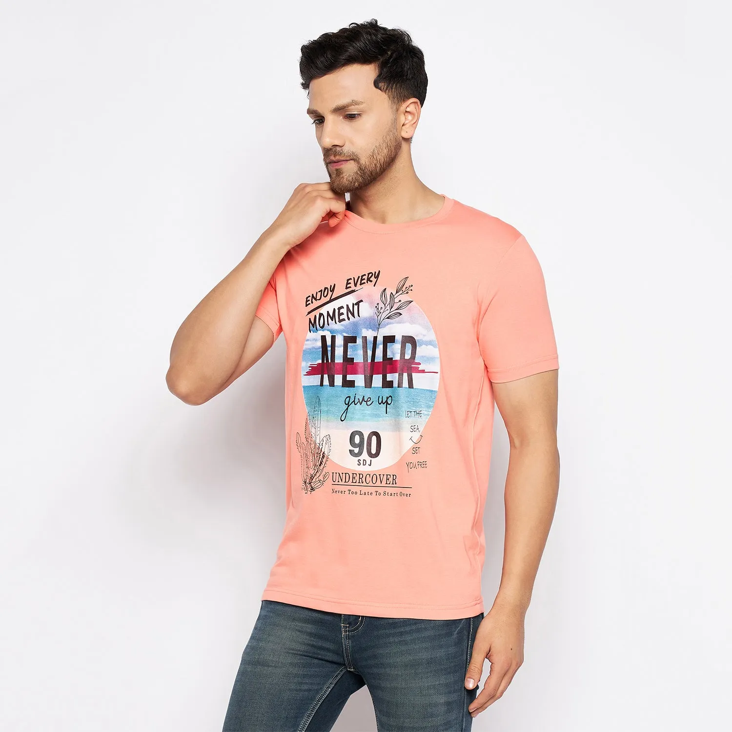 Duke Stardust Men Half Sleeve Cotton T-shirt (LF5808)