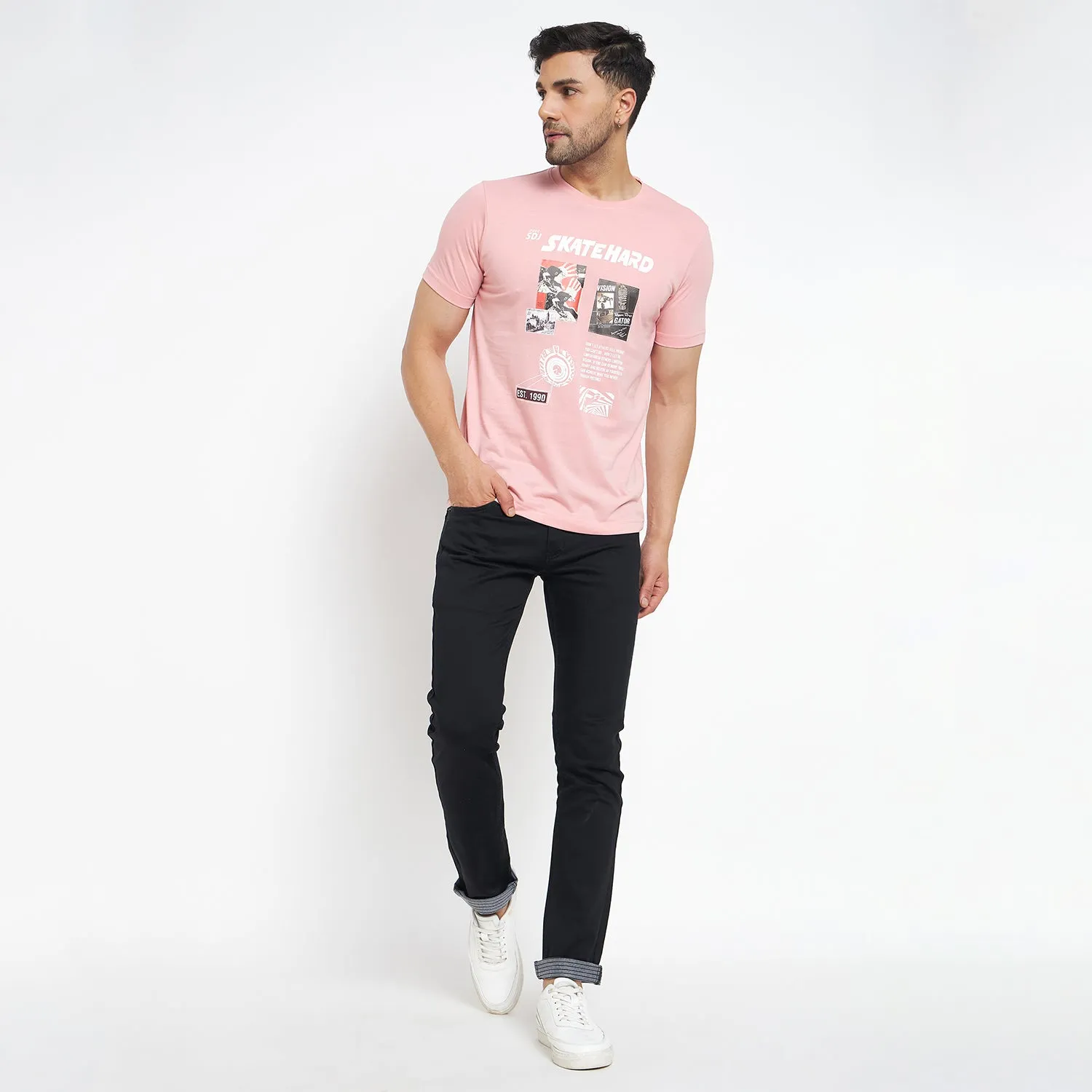 Duke Stardust Men Half Sleeve Cotton T-shirt (MLF7056)
