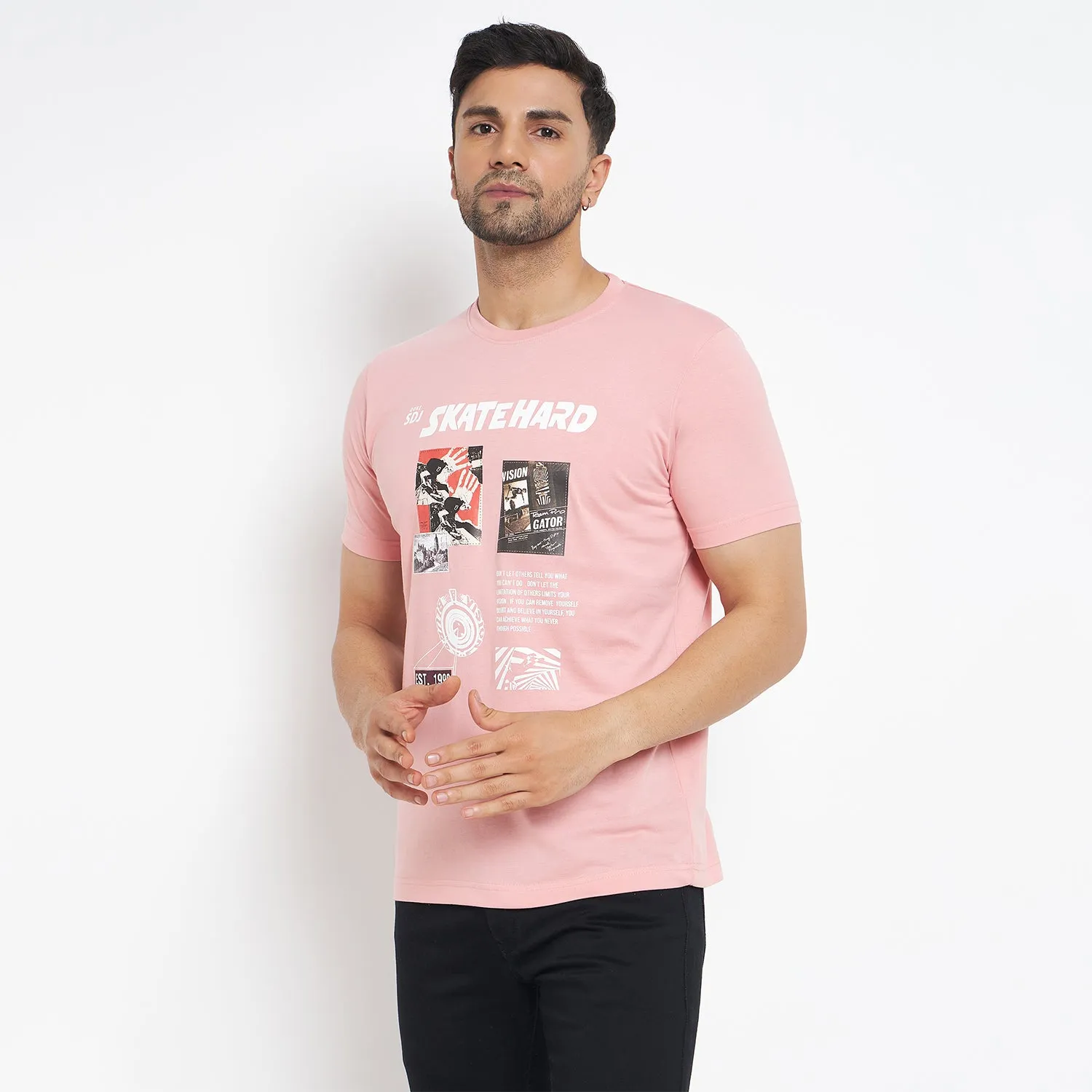 Duke Stardust Men Half Sleeve Cotton T-shirt (MLF7056)