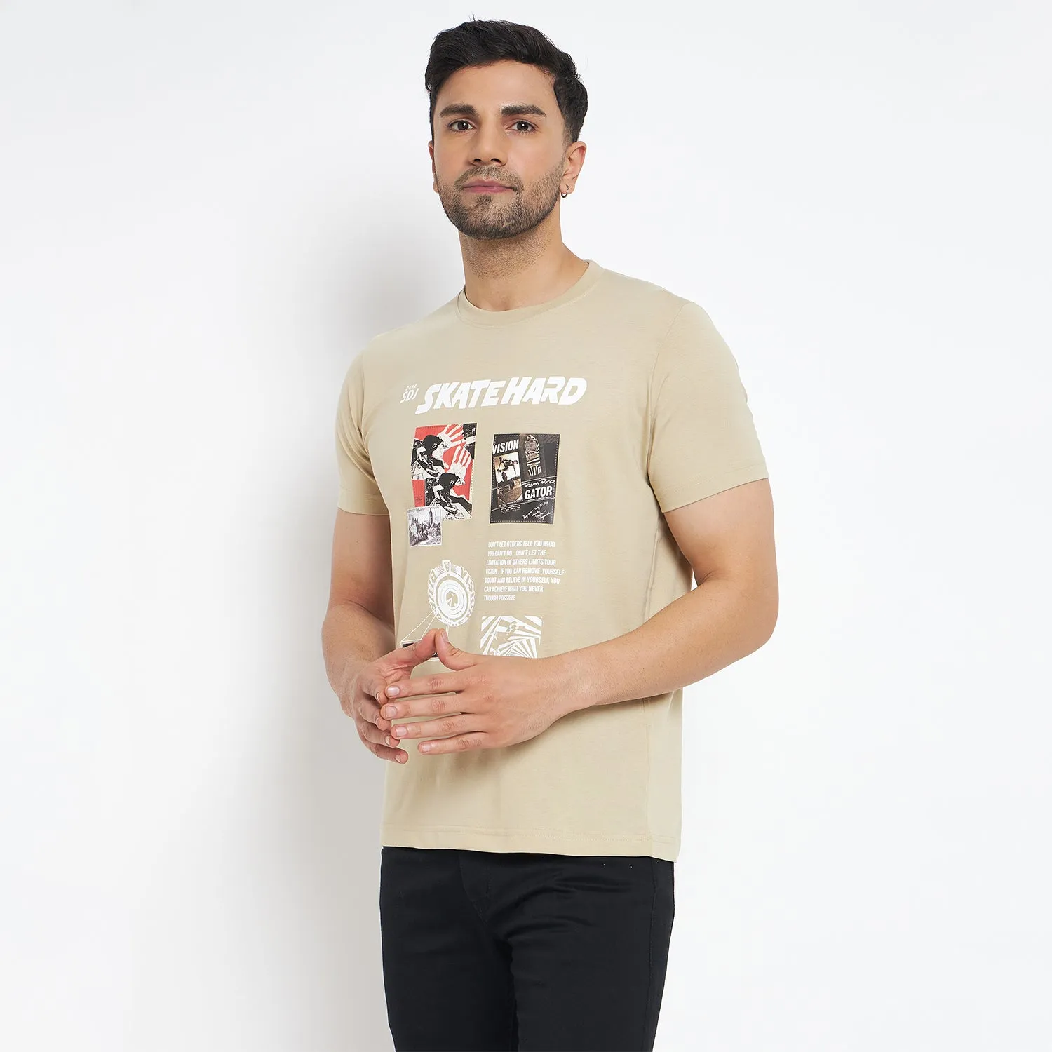 Duke Stardust Men Half Sleeve Cotton T-shirt (MLF7056)