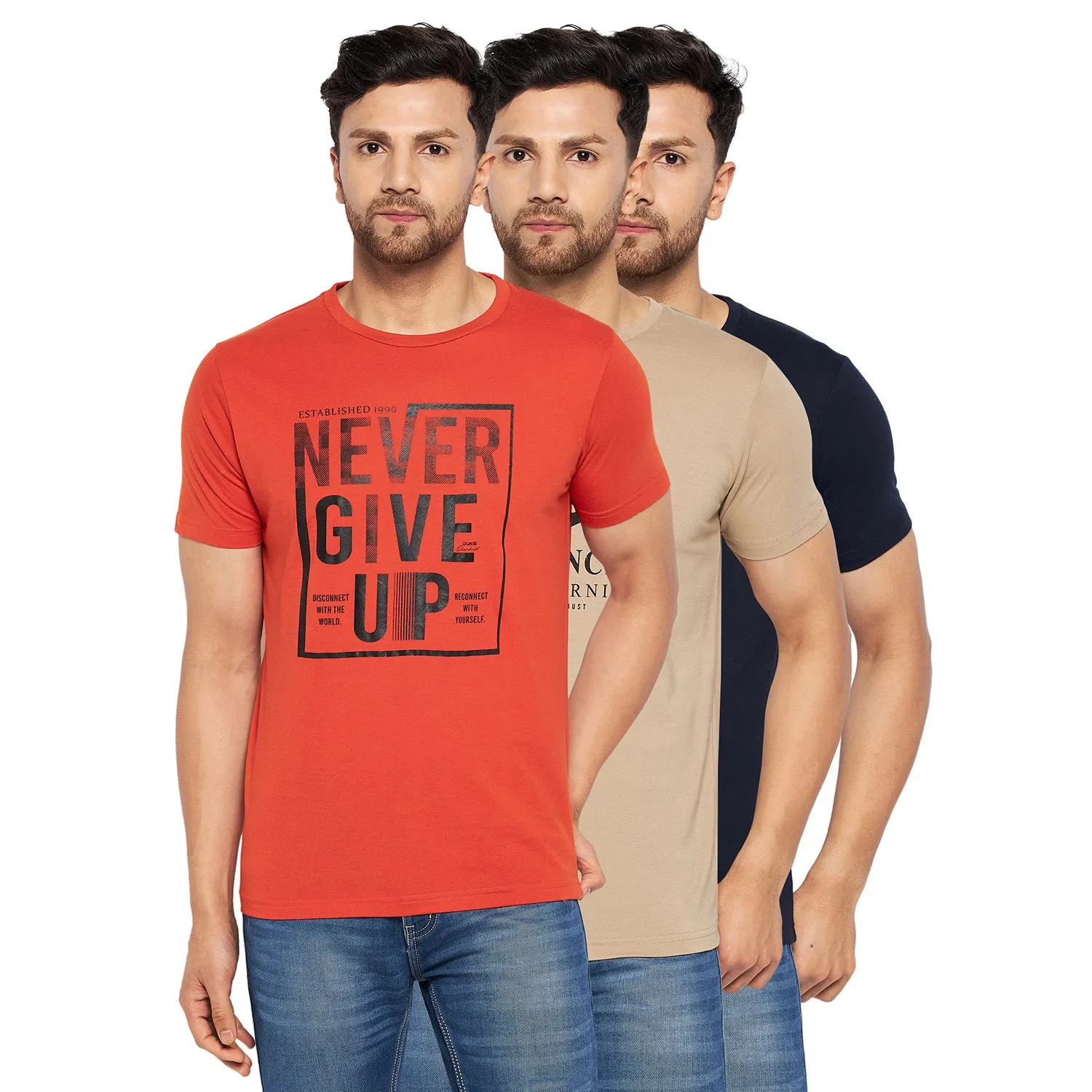 Duke Stardust Men Half Sleeve Cotton T-shirt (ONSDVP39)