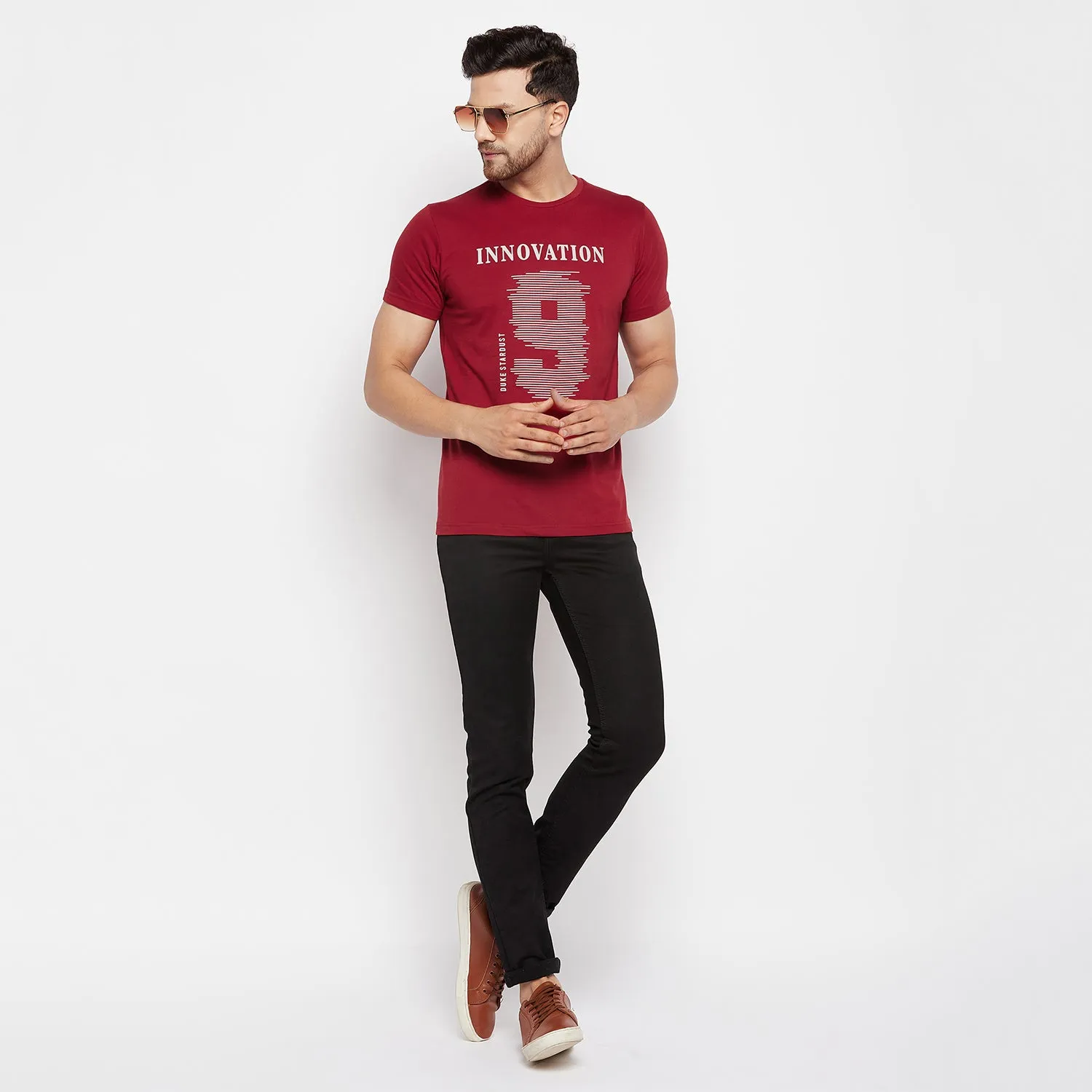 Duke Stardust Men Half Sleeve Cotton T-shirt (ONSDVP39)