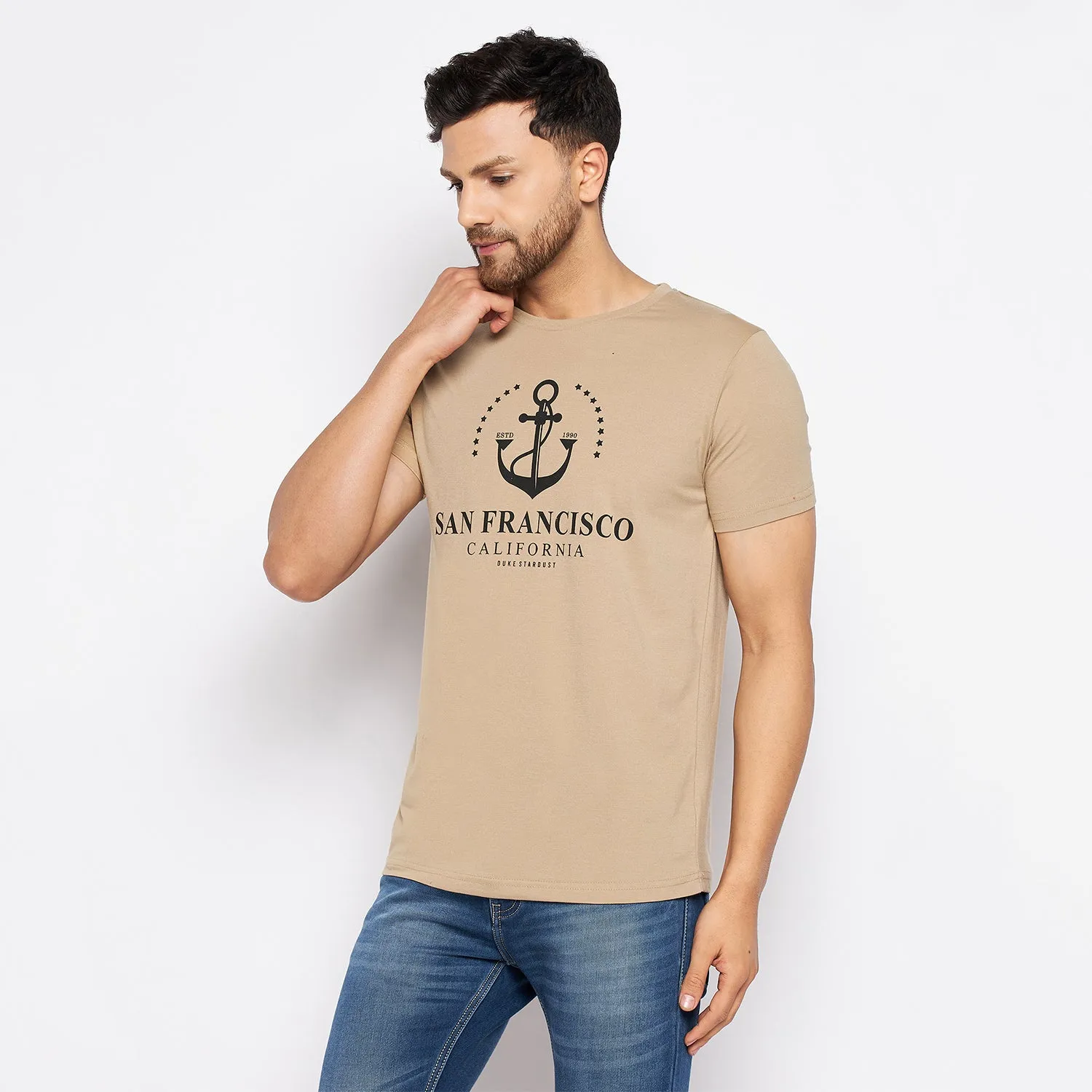 Duke Stardust Men Half Sleeve Cotton T-shirt (ONSDVP39)