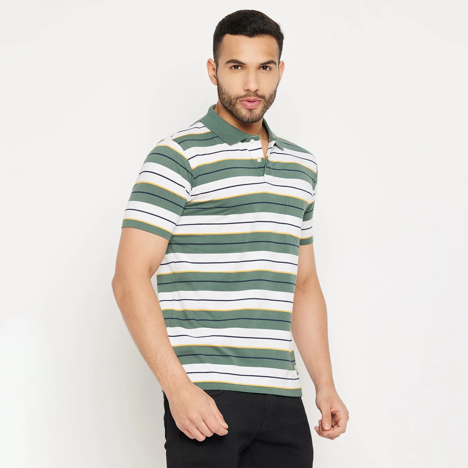 Duke Stardust Men Half Sleeve Polo Neck Cotton T-shirt (4293)