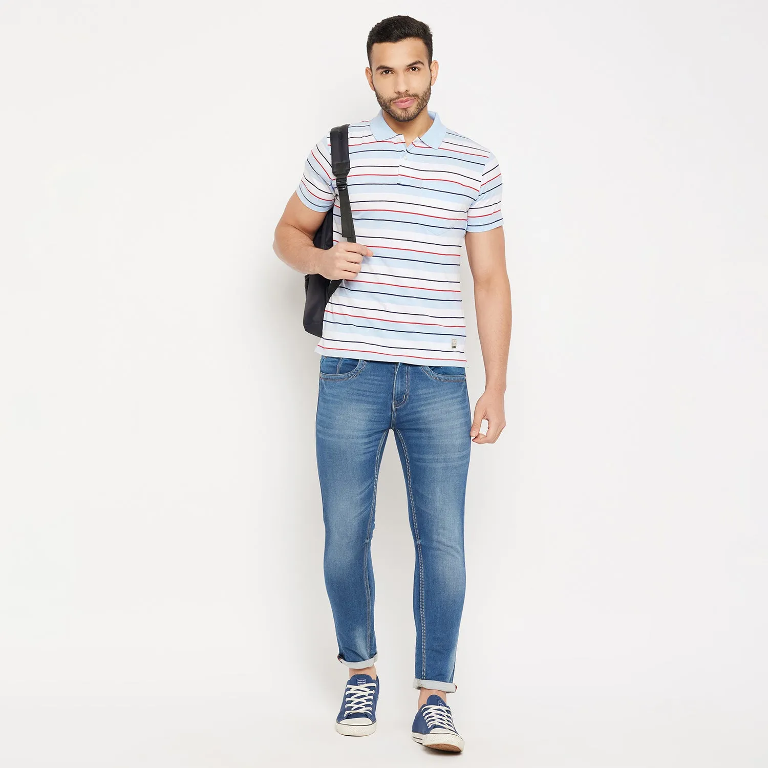 Duke Stardust Men Half Sleeve Polo Neck Cotton T-shirt (4293)