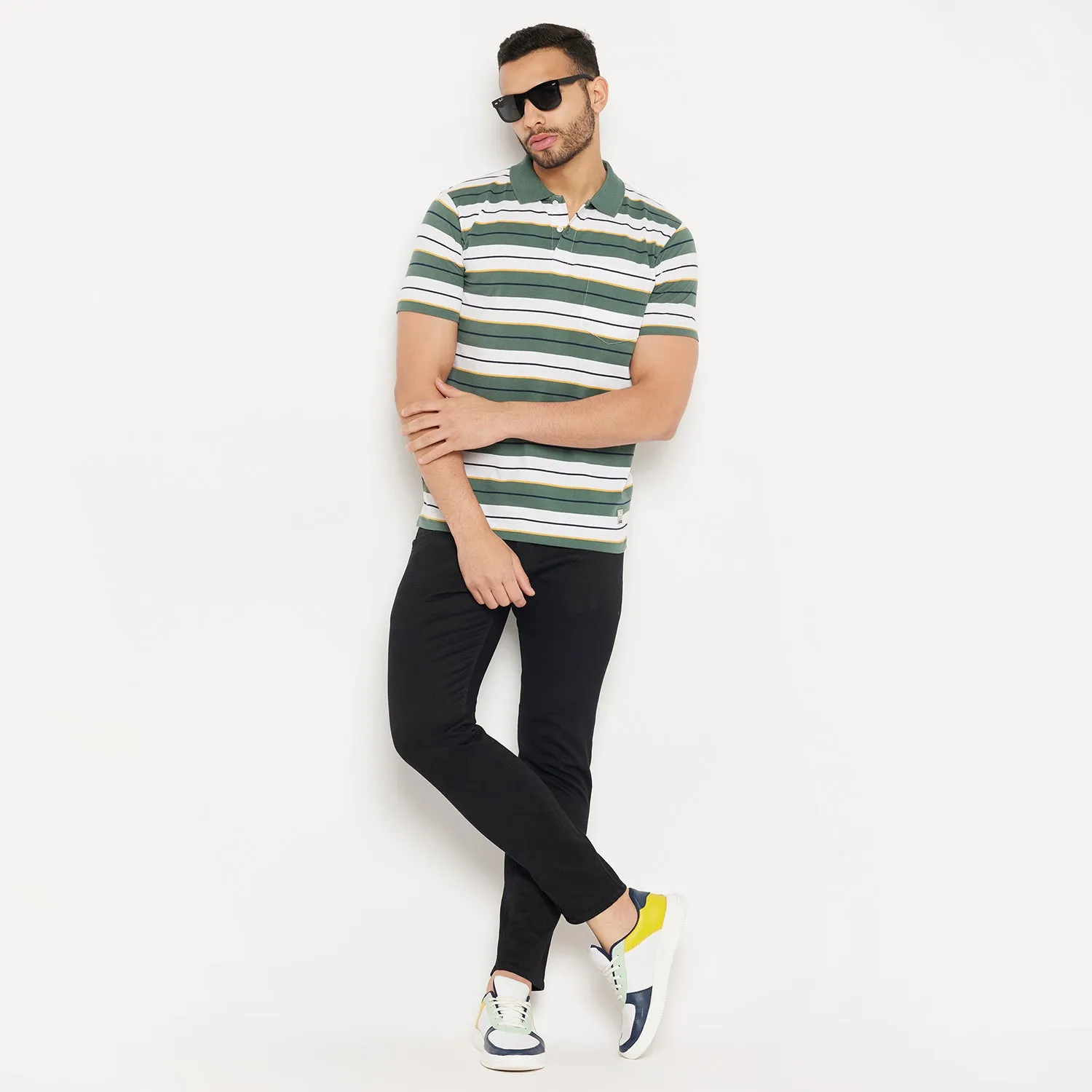 Duke Stardust Men Half Sleeve Polo Neck Cotton T-shirt (4293)