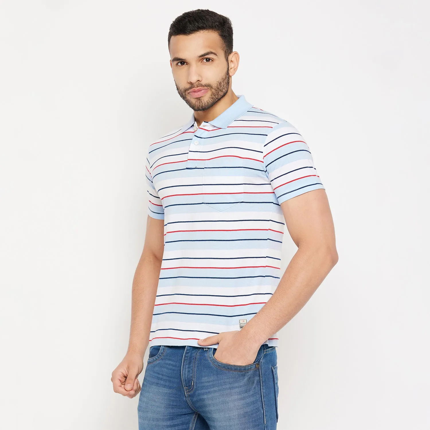 Duke Stardust Men Half Sleeve Polo Neck Cotton T-shirt (4293)
