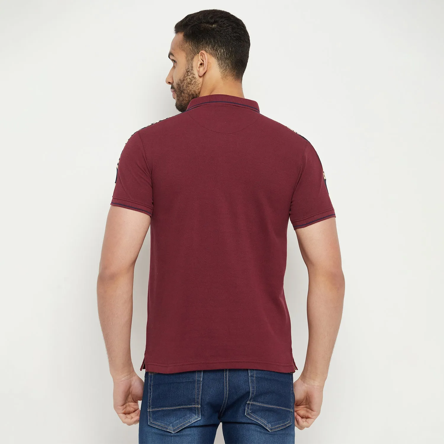 Duke Stardust Men Half Sleeve Polo Neck Cotton T-shirt (LF5778)