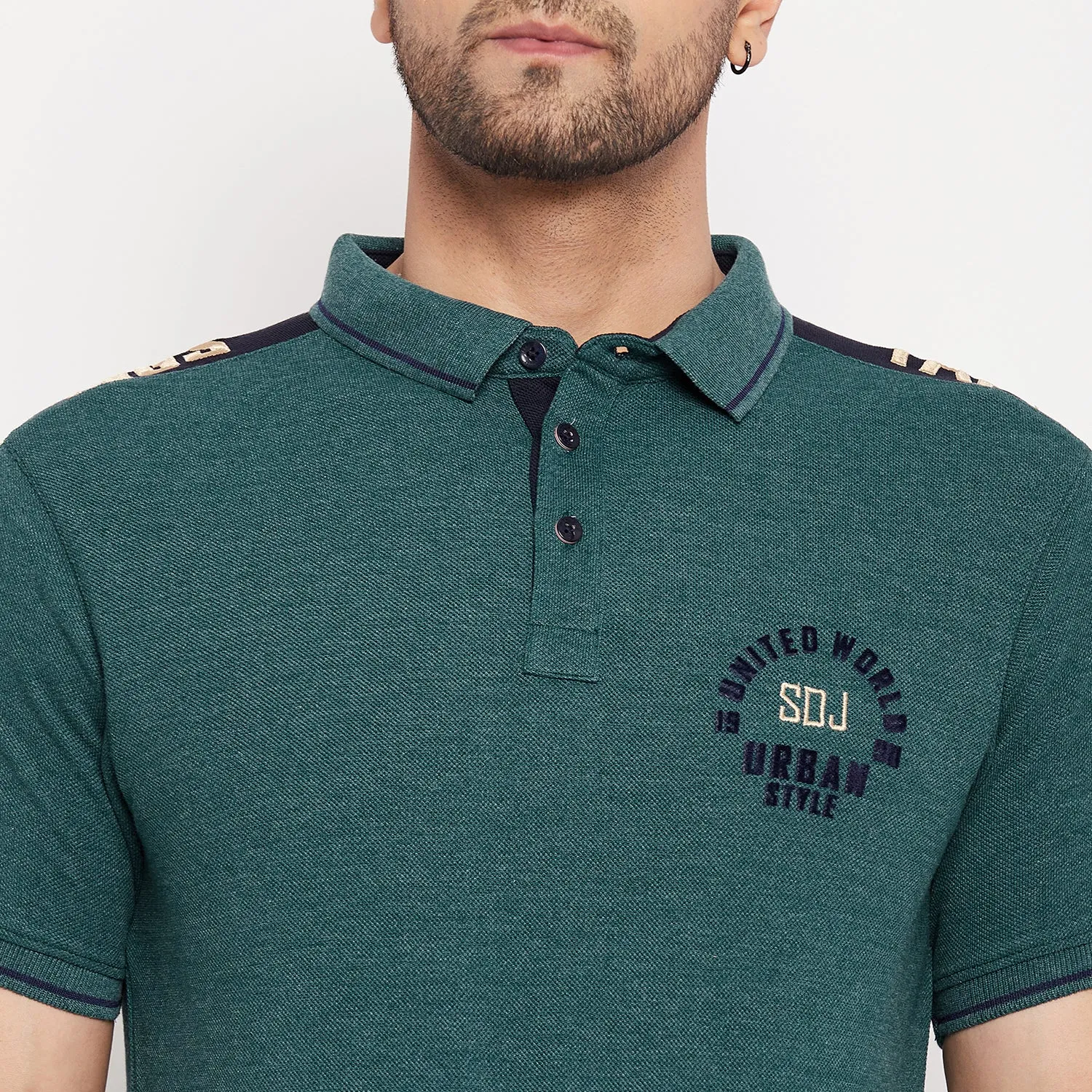 Duke Stardust Men Half Sleeve Polo Neck Cotton T-shirt (LF5778)