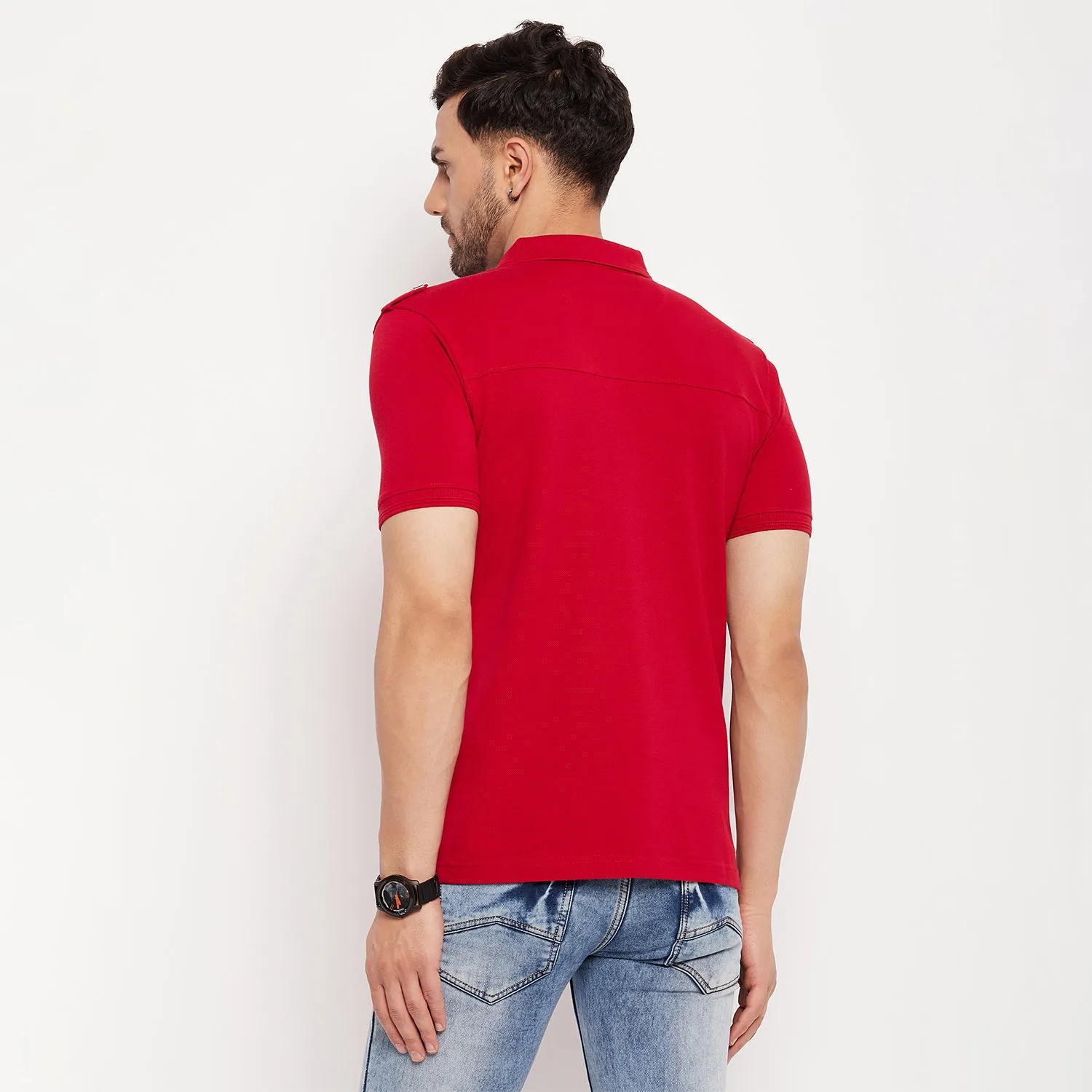Duke Stardust Men Half Sleeve Polo Neck Cotton T-shirt (LF5787)