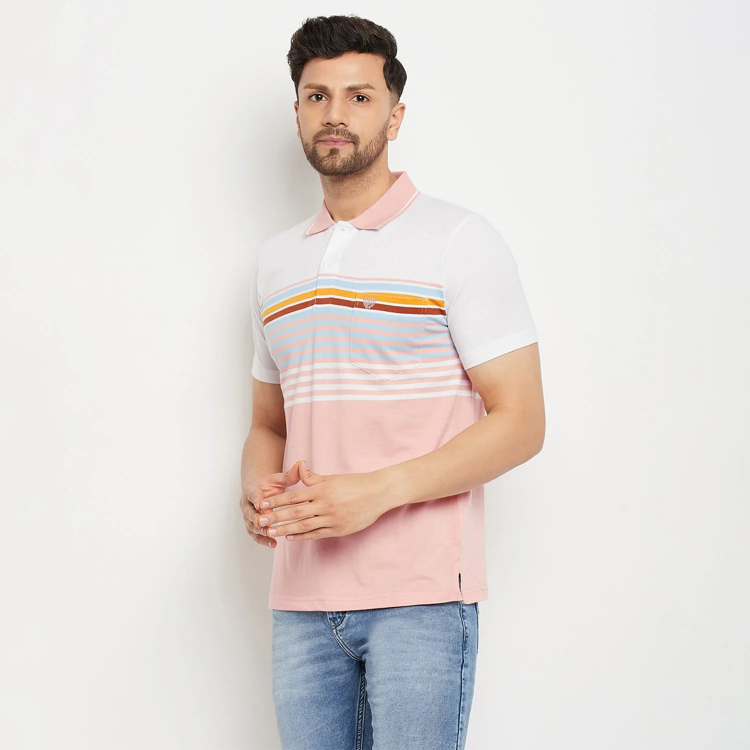 Duke Stardust Men Half Sleeve Polo Neck Cotton T-shirt (LF5885)