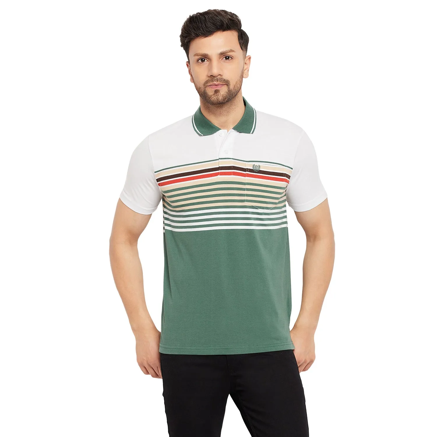 Duke Stardust Men Half Sleeve Polo Neck Cotton T-shirt (LF5885)