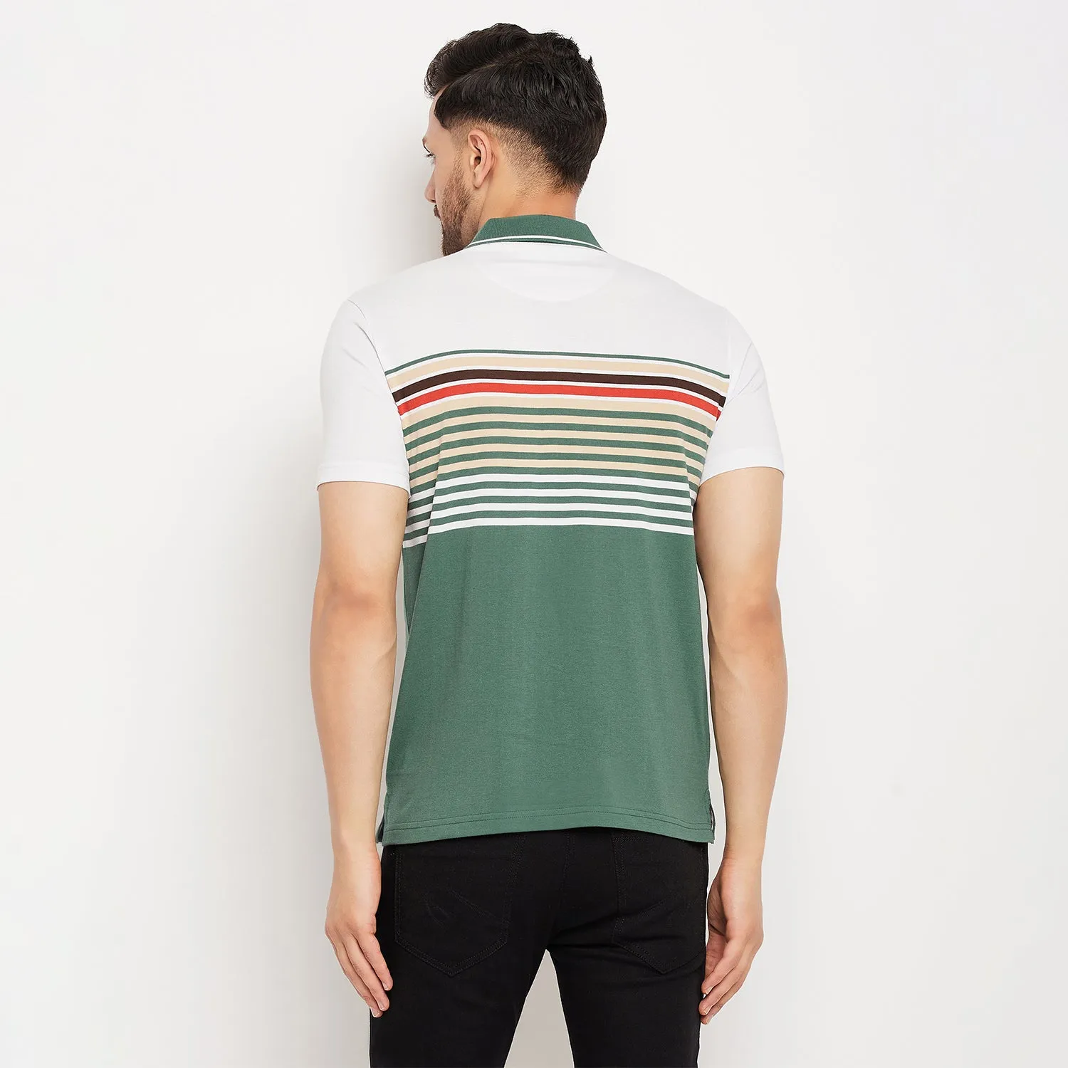 Duke Stardust Men Half Sleeve Polo Neck Cotton T-shirt (LF5885)
