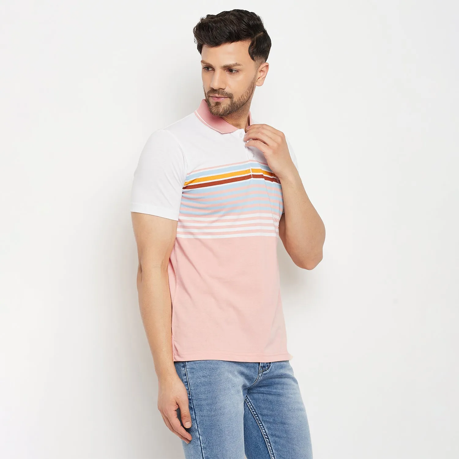 Duke Stardust Men Half Sleeve Polo Neck Cotton T-shirt (LF5885)