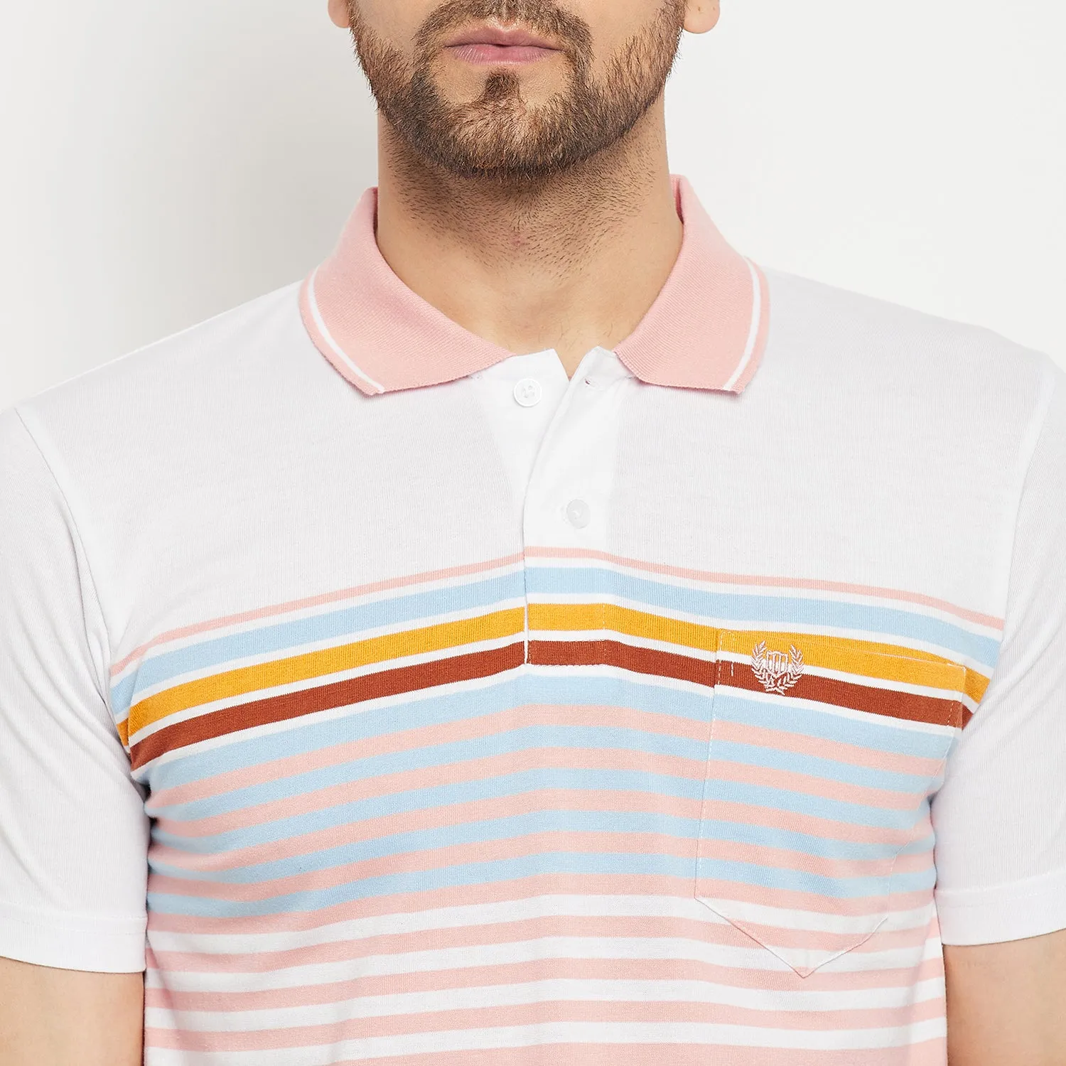 Duke Stardust Men Half Sleeve Polo Neck Cotton T-shirt (LF5885)