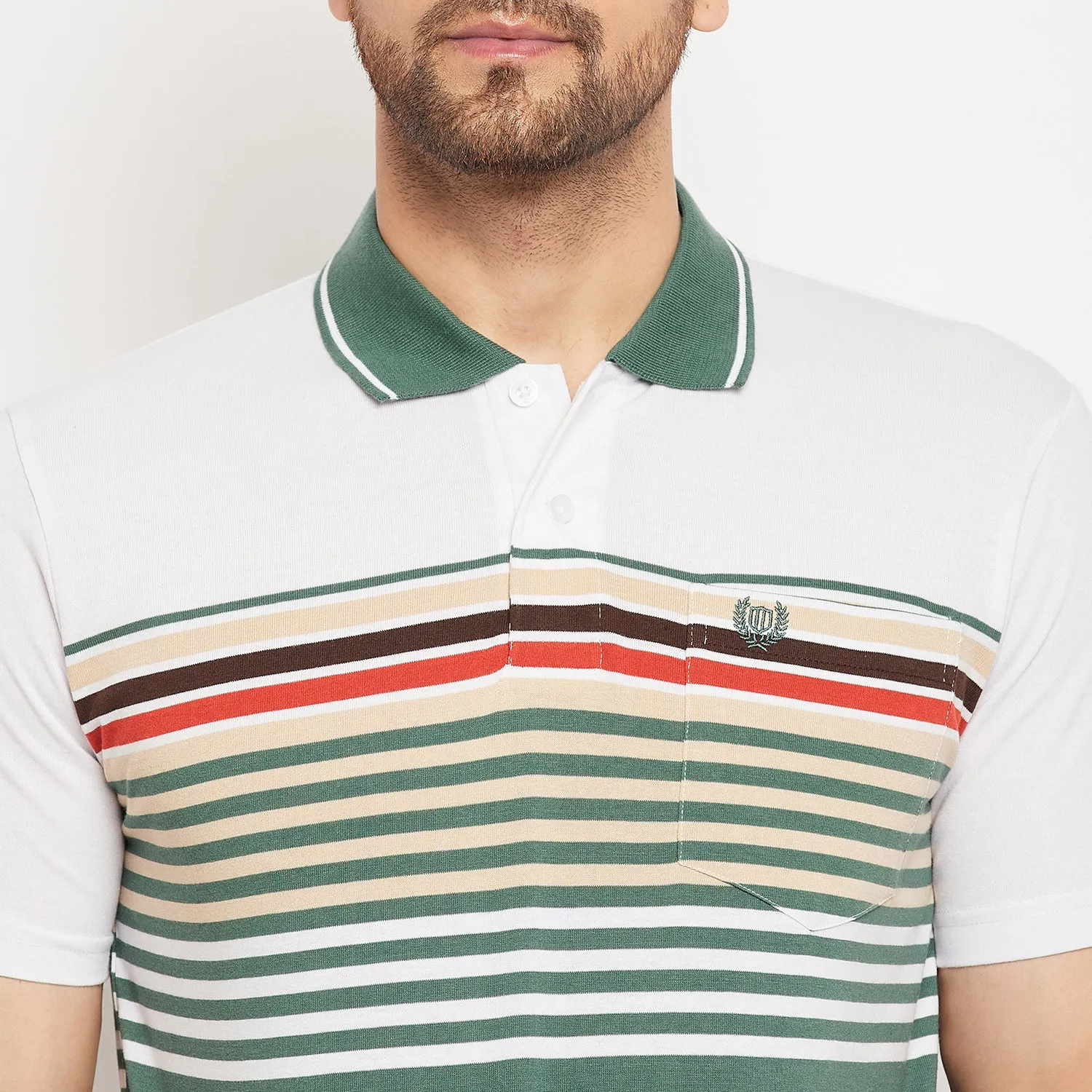 Duke Stardust Men Half Sleeve Polo Neck Cotton T-shirt (LF5885)