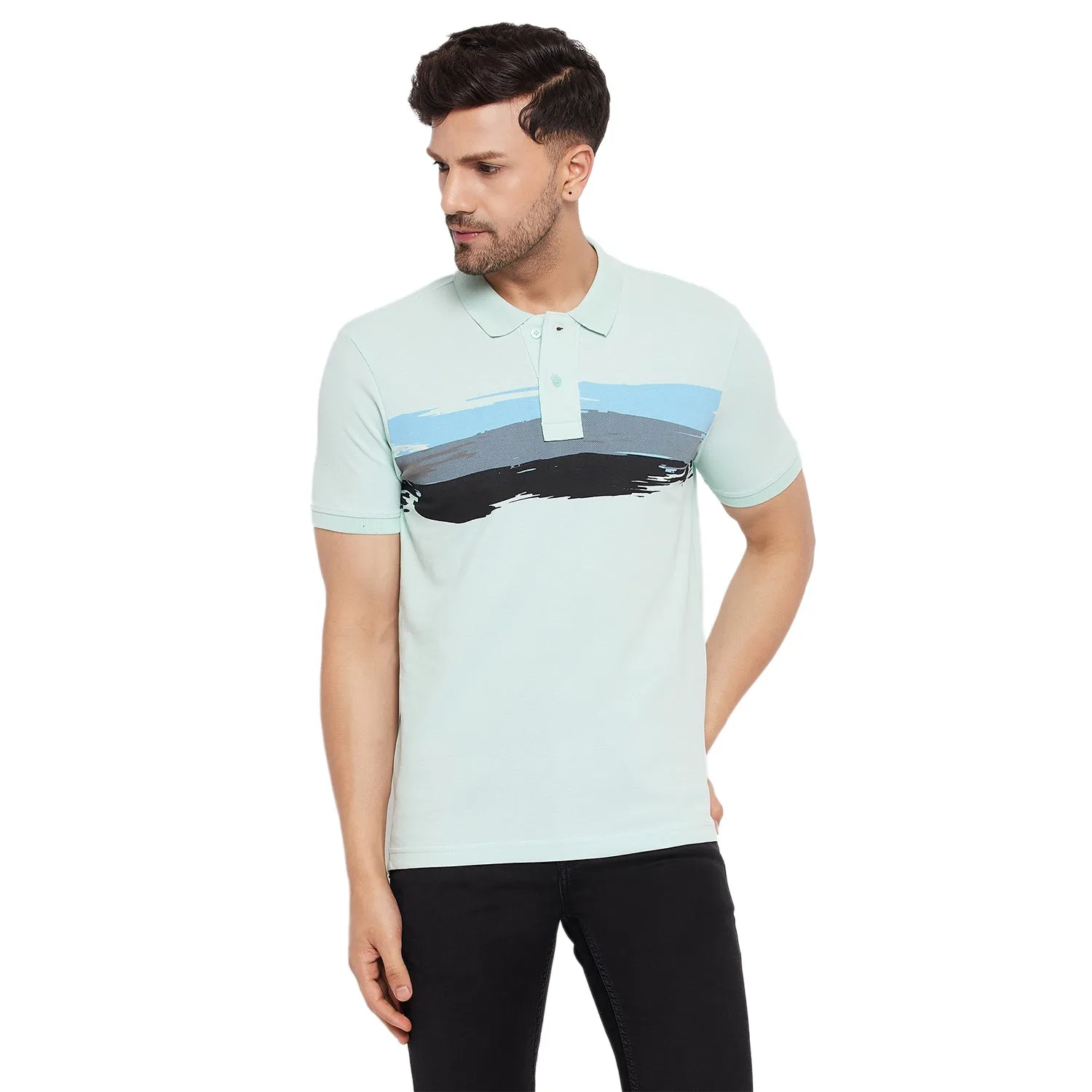 Duke Stardust Men Polo Neck Half Sleeve Cotton T-shirt (LF5418)