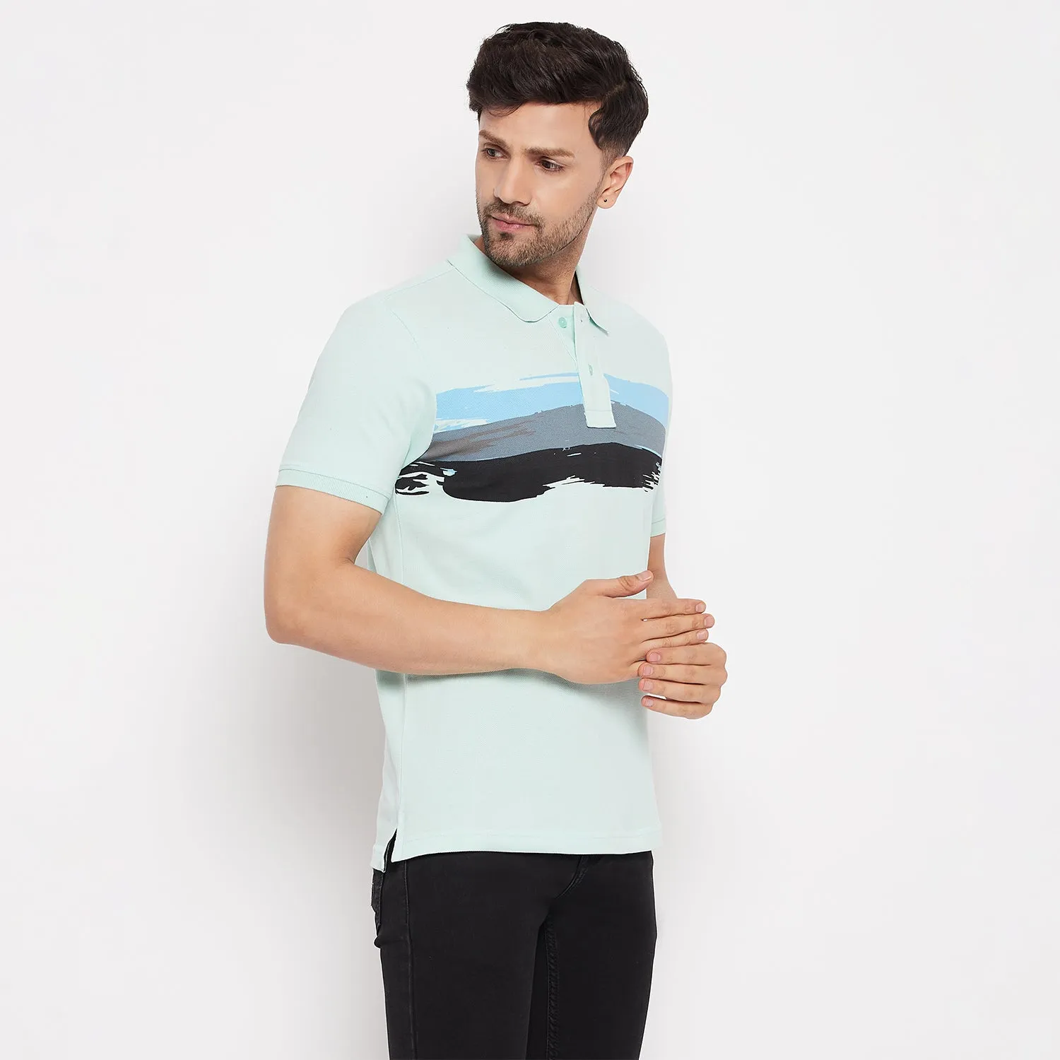Duke Stardust Men Polo Neck Half Sleeve Cotton T-shirt (LF5418)