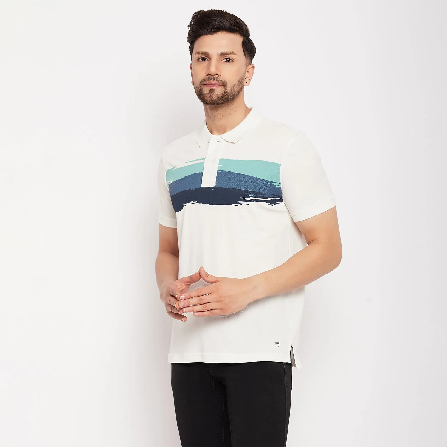 Duke Stardust Men Polo Neck Half Sleeve Cotton T-shirt (LF5418)
