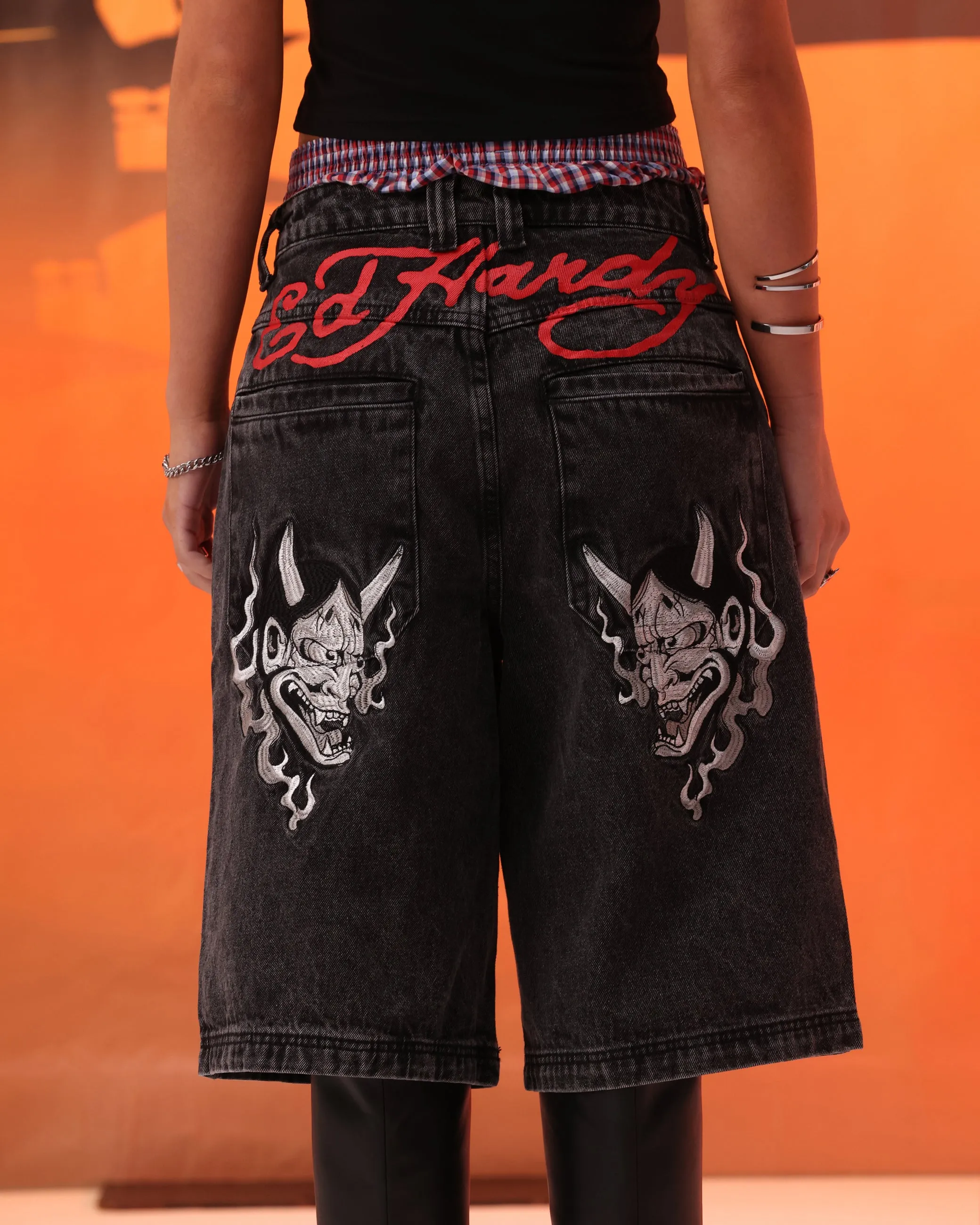 Ed Hardy Devil Jorts Black