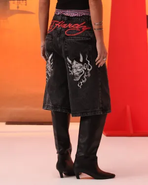 Ed Hardy Devil Jorts Black