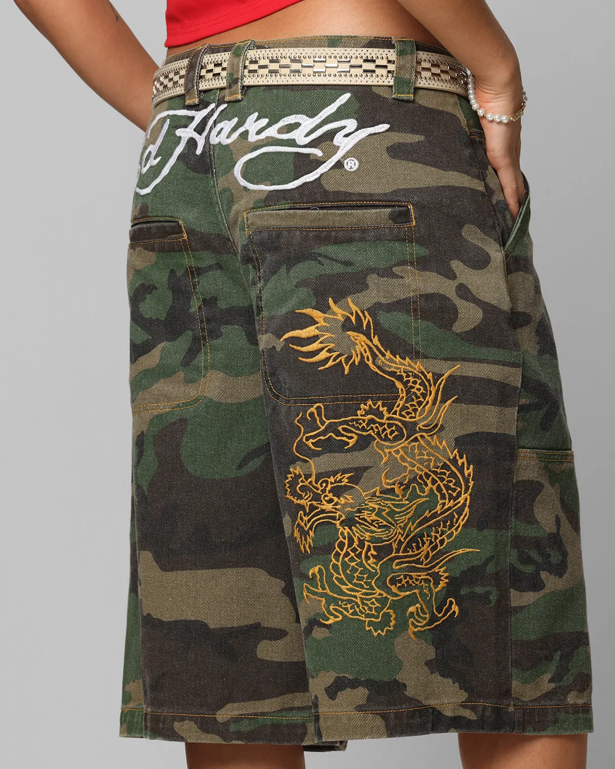 Ed Hardy Dragon Jorts Camo